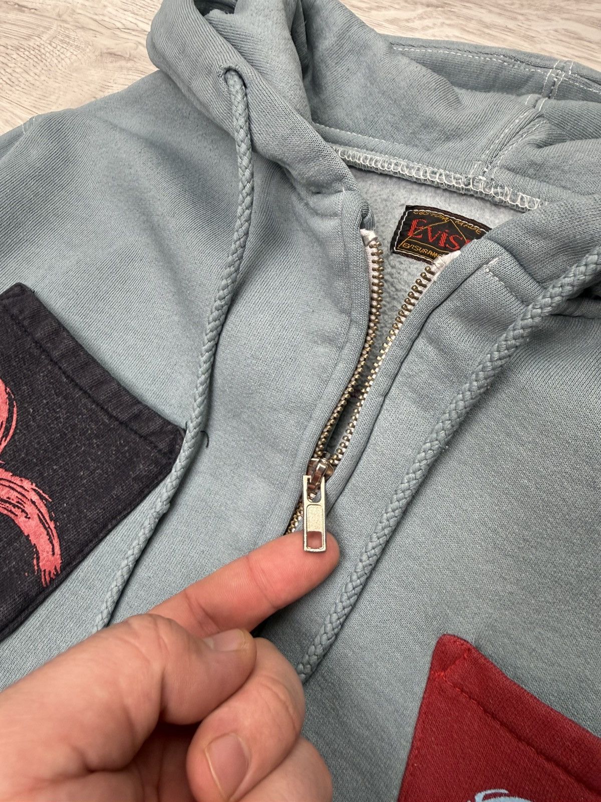 Japanese Brand Vintage Evisu Multi Pocket Zip up Hoodie Japanese Big Logo Size US M / EU 48-50 / 2 - 9 Thumbnail