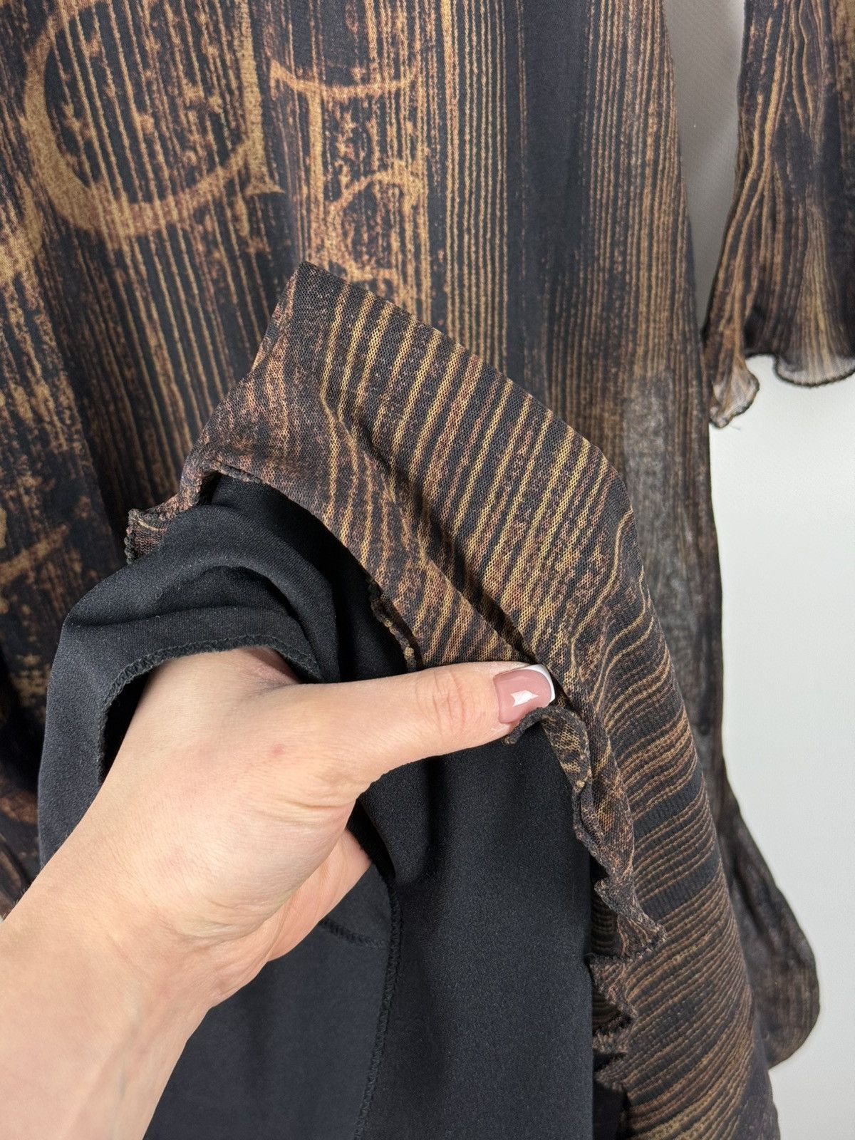 Other Legatte Jeans Mesh Y2K Long Sleeve Overprinted Maxi Dress Size L / US 10 / IT 46 - 11 Thumbnail