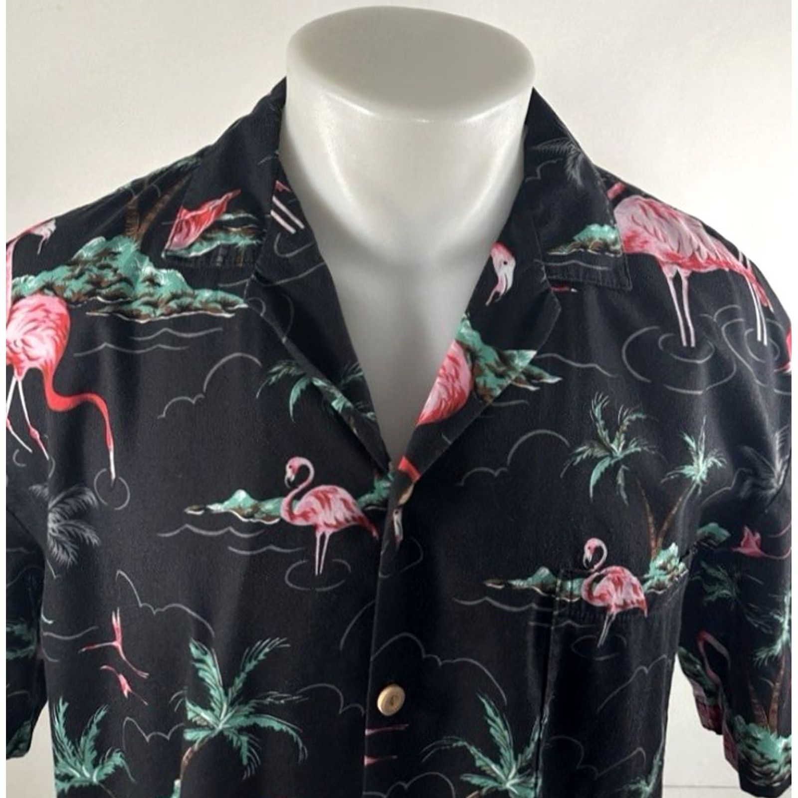 Paradise Found Paradise Found Flamingo Palm Hawaiian Mens L Shirt Size US L / EU 52-54 / 3 - 2 Thumbnail