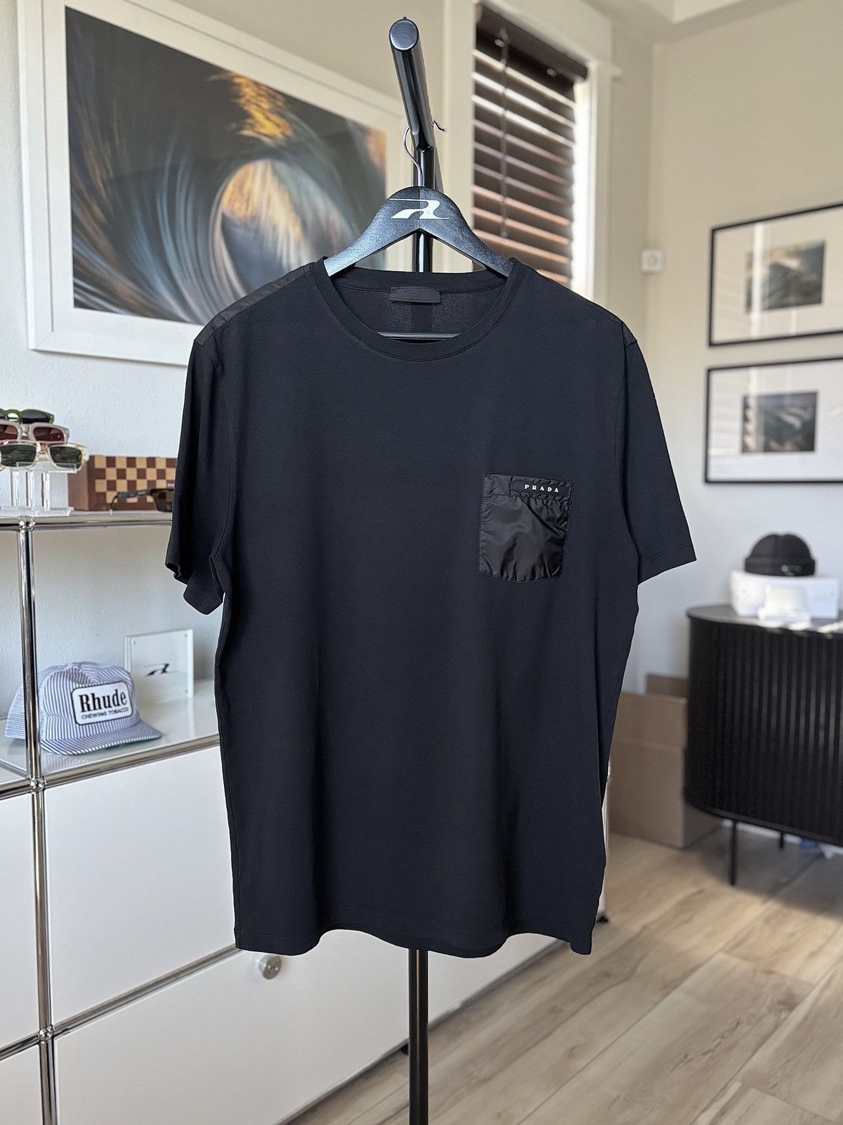 Prada PRADA | NYLON POCKET LOGO TEE Size US XXL / EU 58 / 5 - 1 Thumbnail