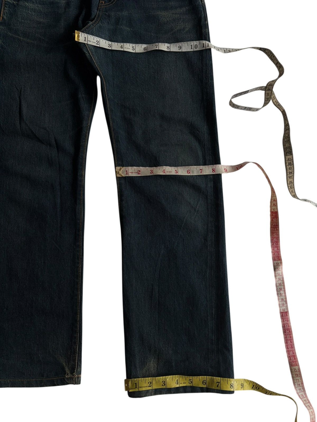 R.Newbold R.NEWBOLD SELVEDGE BUCKLE BACK JAPANESE DISTRESSED DENIM Size US 32 / EU 48 - 22 Thumbnail