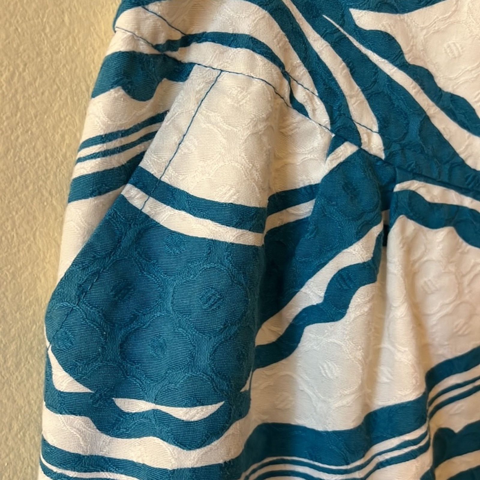 Trina Turk Trina Turk Blue Swirl Print A-Line Skirt Size 12 Size 34" / US 12 / IT 48 - 5 Thumbnail