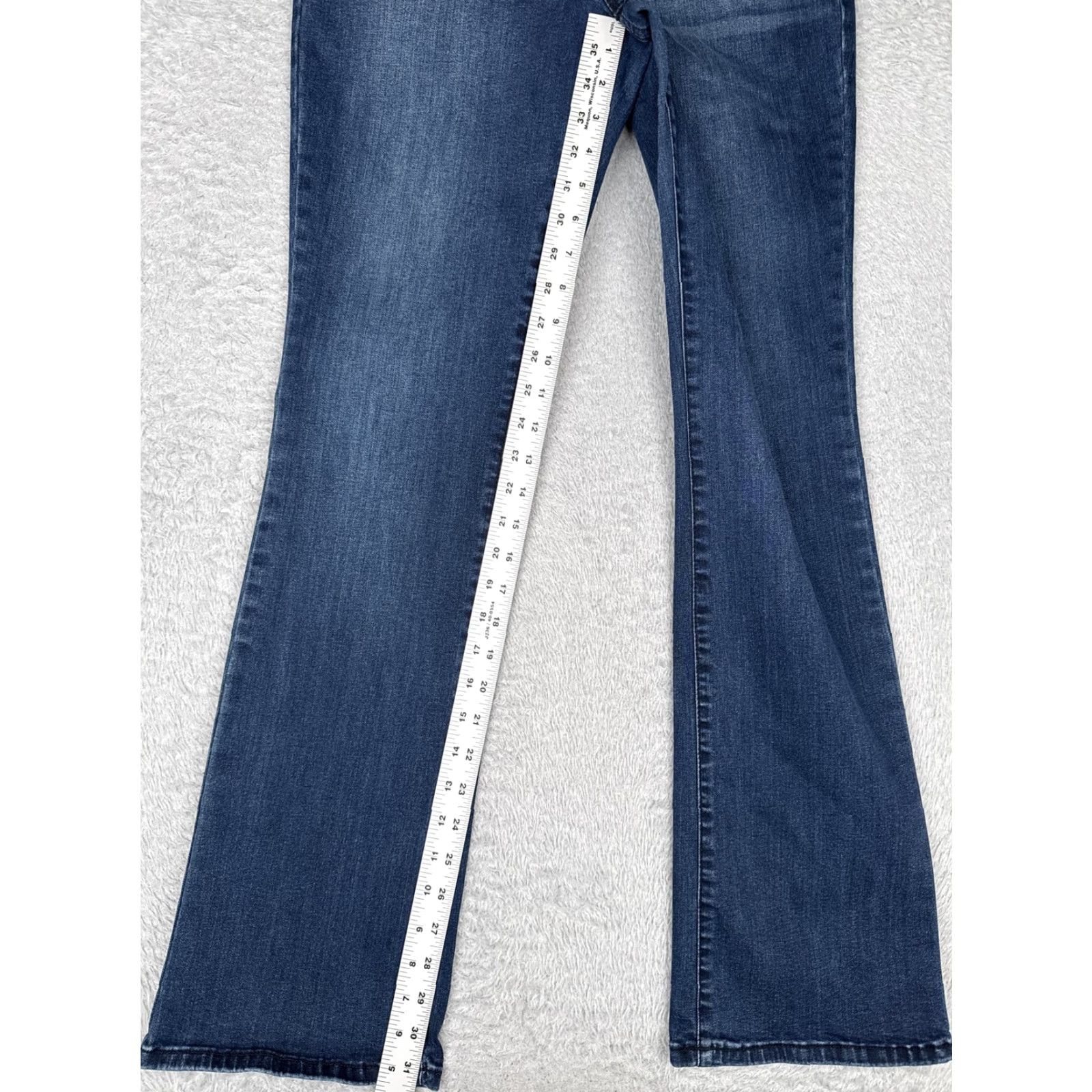 Nine West Nine West Jeans Womens 10 Blue Skinny Bootcut Denim Stretch Mid Rise Pants 28x32 Size 32" / US 10 / IT 46 - 7 Thumbnail
