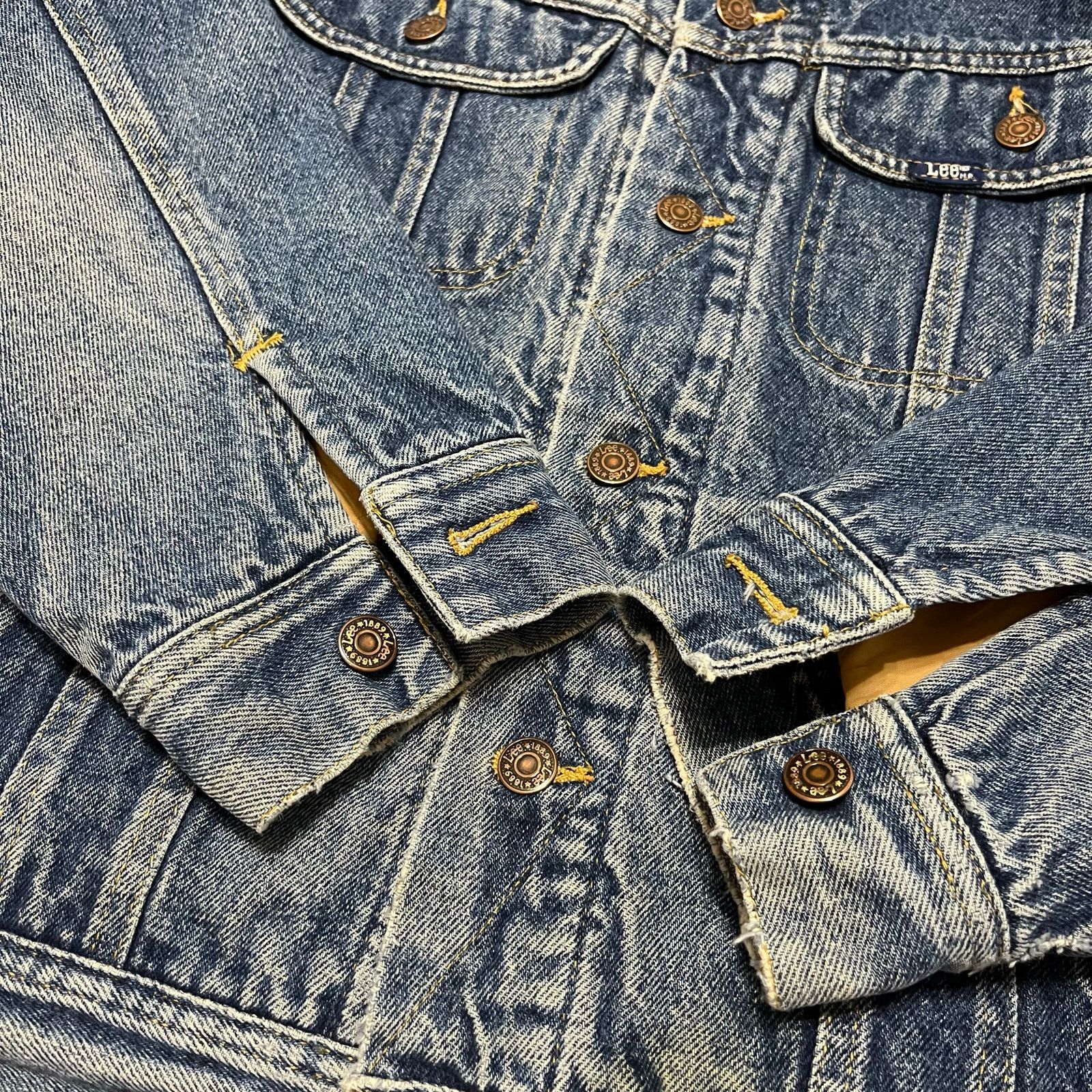 Lee Vintage 1989 Lee Blanket Lined Denim Jacket Corduroy Collar Size US L / EU 52-54 / 3 - 5 Thumbnail