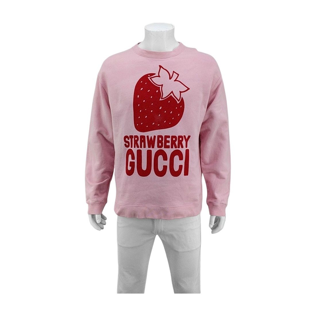 Gucci Gucci Strawberry Logo Cotton Sweatshirt Size S Size US S / EU 44-46 / 1 - 1 Thumbnail