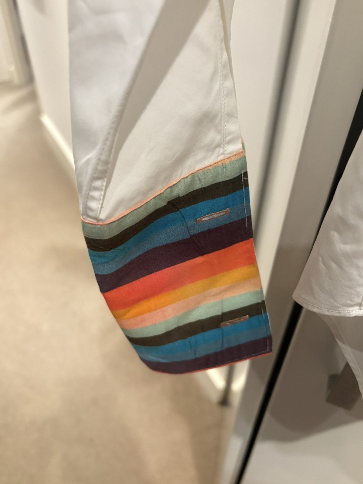 Paul Smith Paul Smith Men’s Tux Shirt, Sz 15, White, Cuff, Italy Size US S / EU 44-46 / 1 - 4 Thumbnail