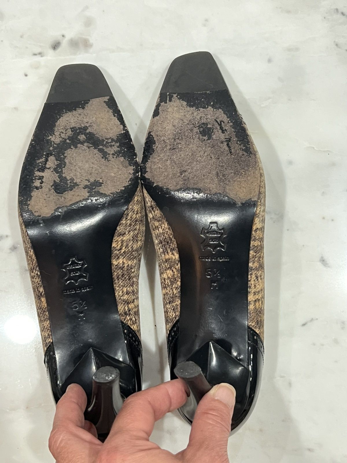 Other Sesto Meucci Mory Boroque Black and Brown Heels Size US 5.5 / IT 35.5 - 6 Thumbnail
