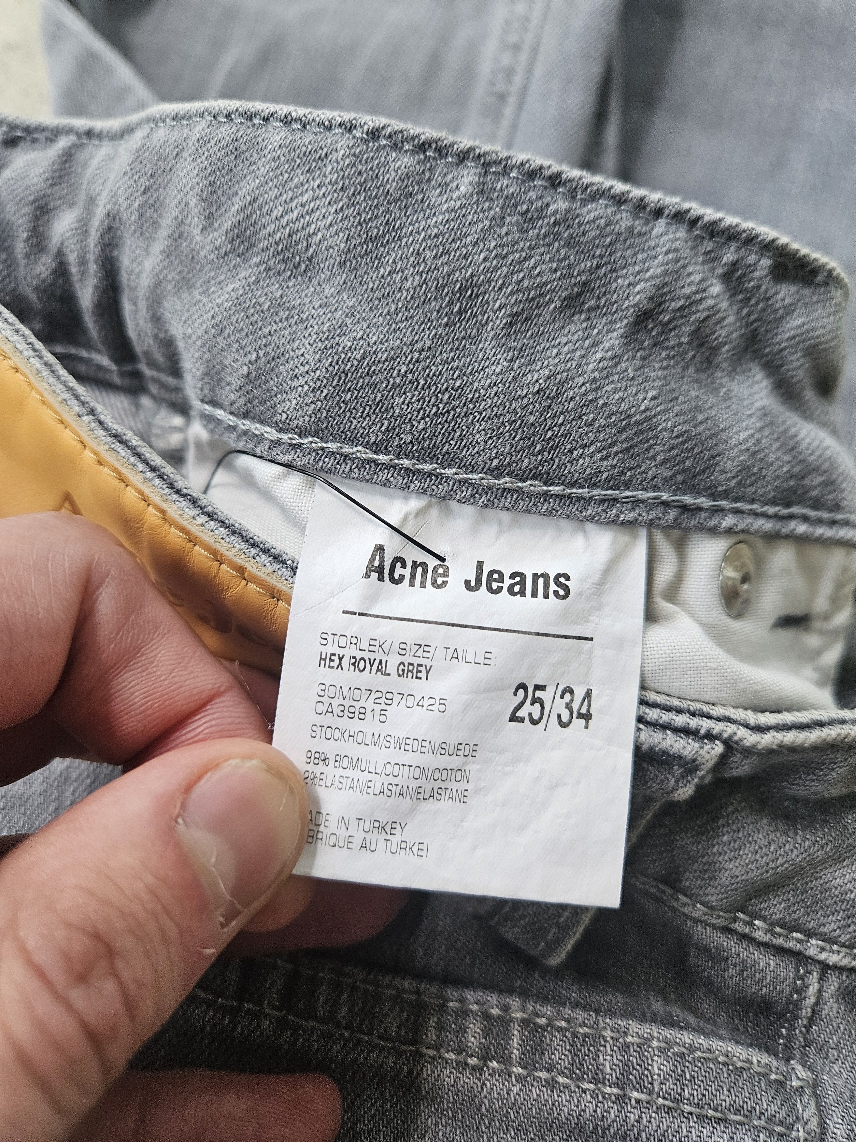 Acne Studios Hex Royal Grey Denim Jeans Size 25" / US 0 / IT 36 - 9 Thumbnail