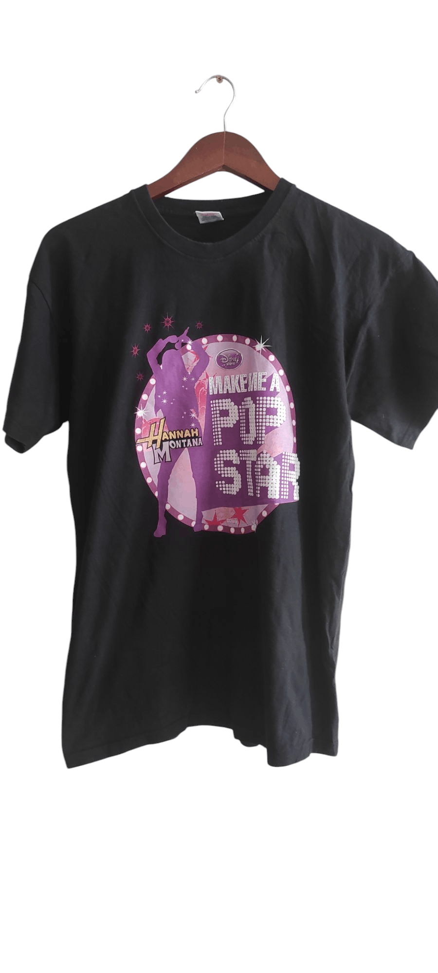 Disney × Fruit Of The Loom Disney Hannah Montana T Shirt Make Me a Pop Star Graphic Tee Size US M / EU 48-50 / 2 - 1 Thumbnail