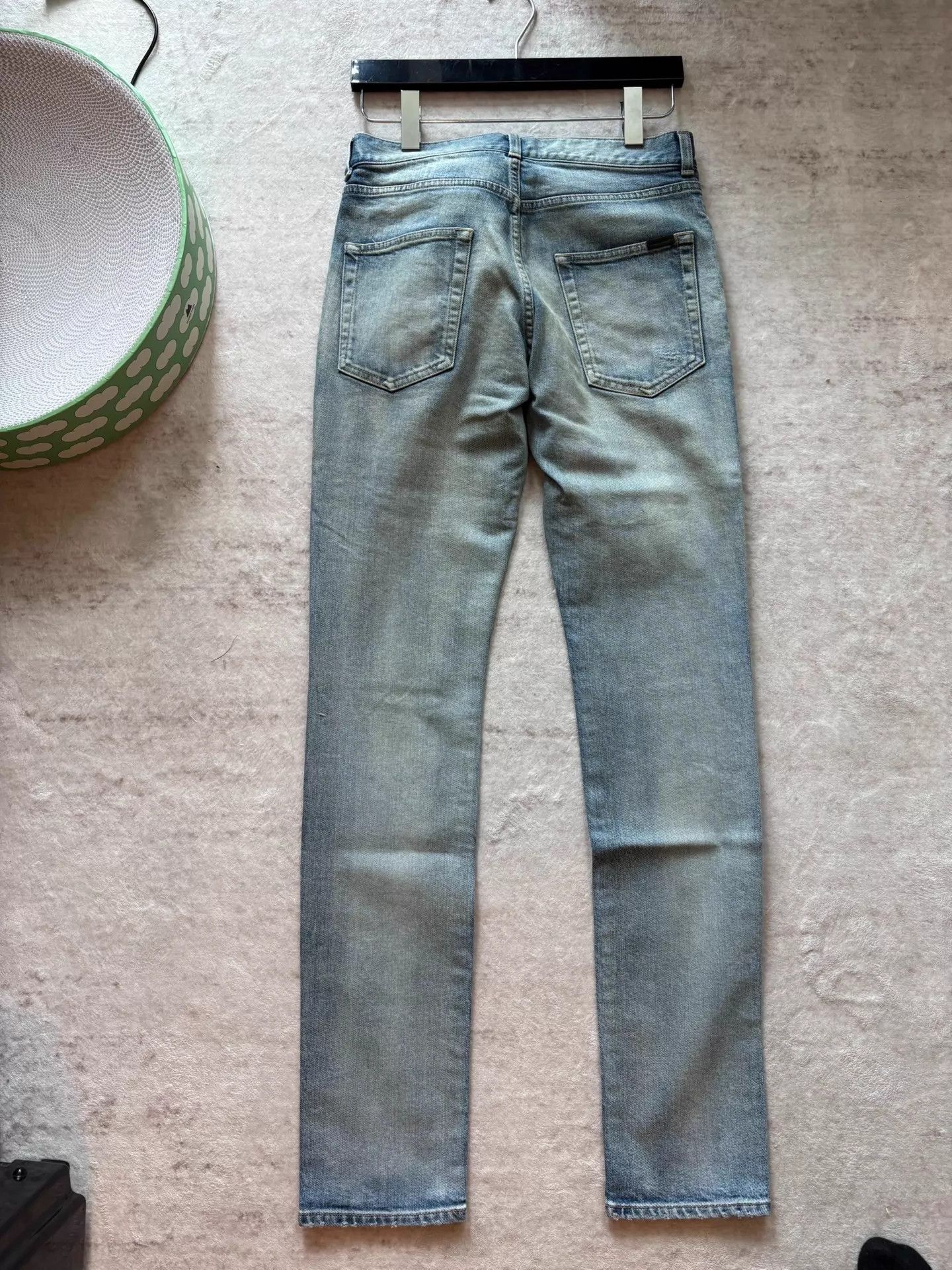 Saint Laurent Paris Saint Laurent D02 SK Skinny Jeans One Side Ripped Size US 29 - 2 Thumbnail