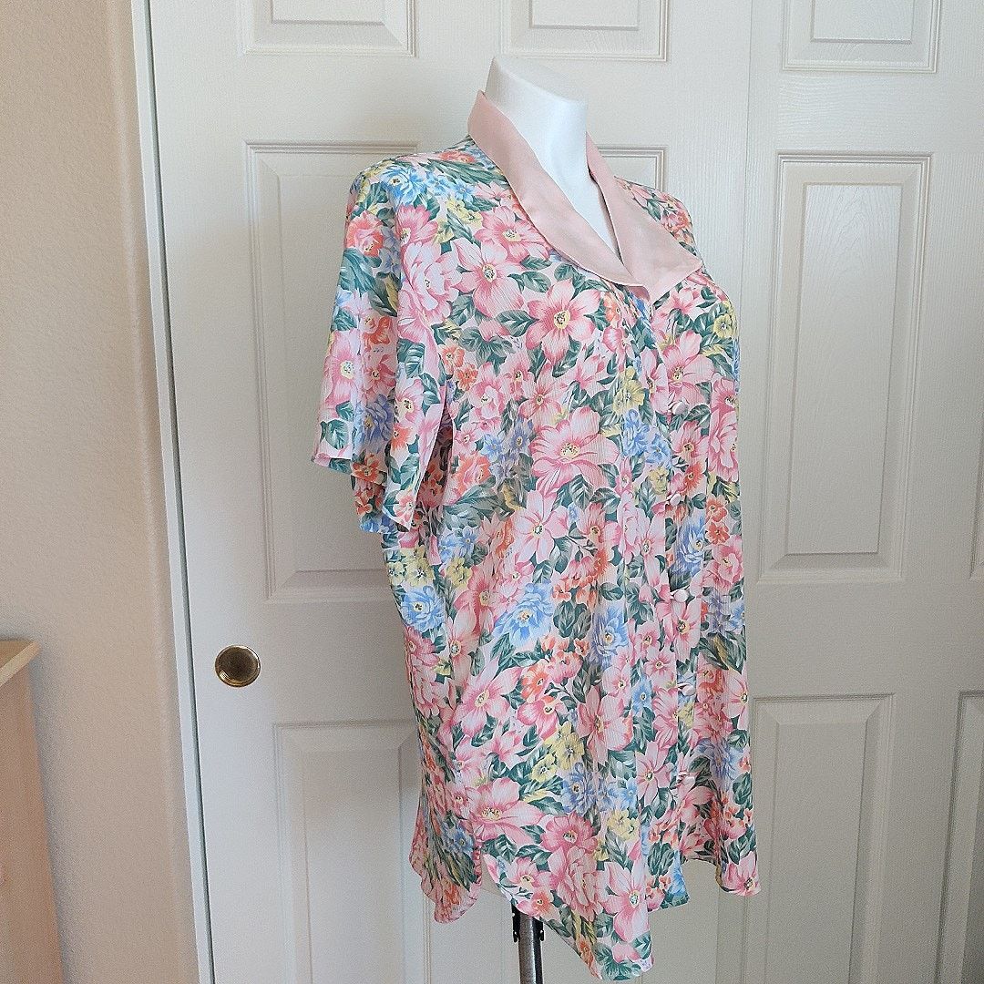 Victoria's Secret Vintage gold label oversized floral nightgown M/L Size ONE SIZE - 3 Thumbnail