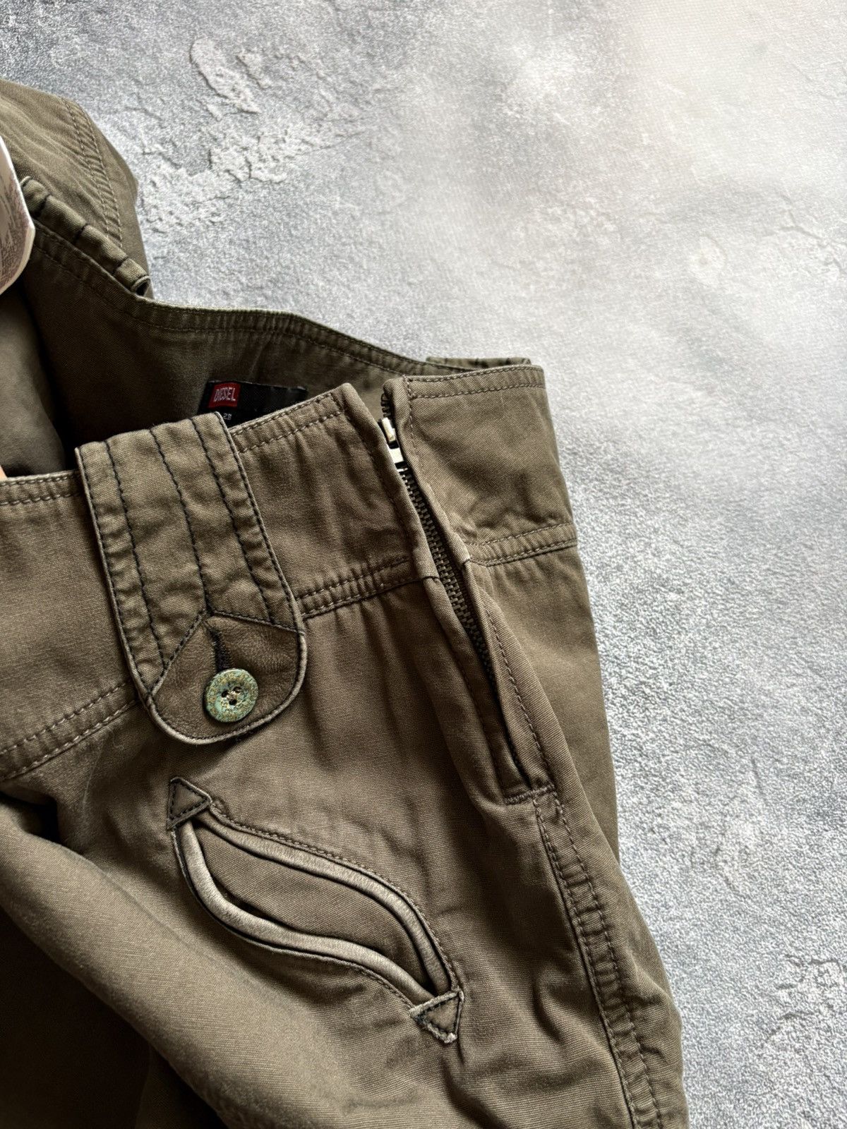 Diesel Vintage 00s Diesel Y2K Avant Garde Military Skirt Size 28 Size 28" / US 6 / IT 42 - 9 Thumbnail