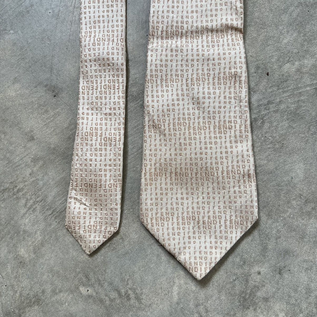 Fendi 1990s Fendi Monogram Pure Silk Ties Size ONE SIZE - 2 Thumbnail