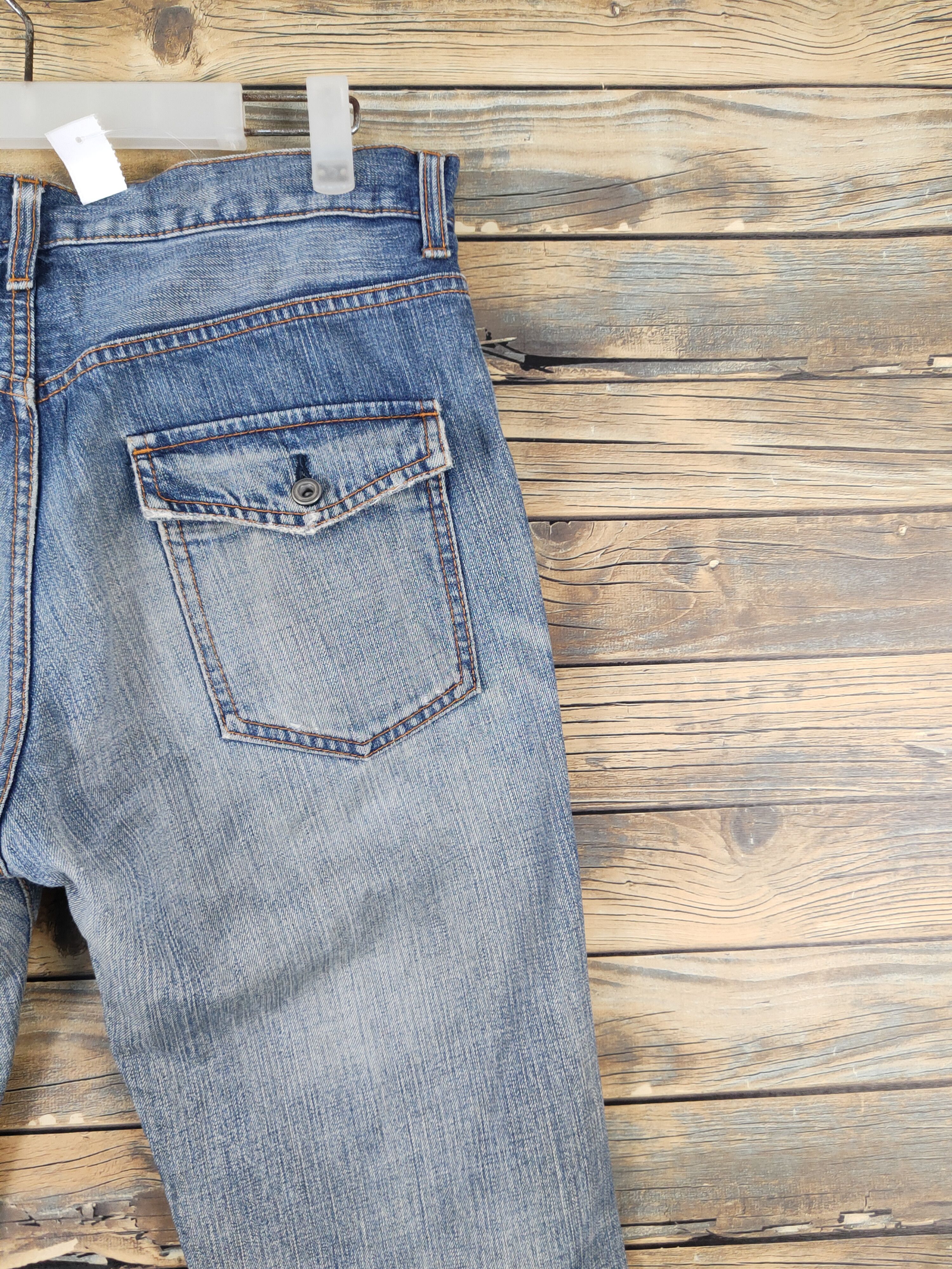 ABAHOUSE Abahouse Blue Distressed Ripped Jeans #W1955 Size US 33 - 10 Thumbnail