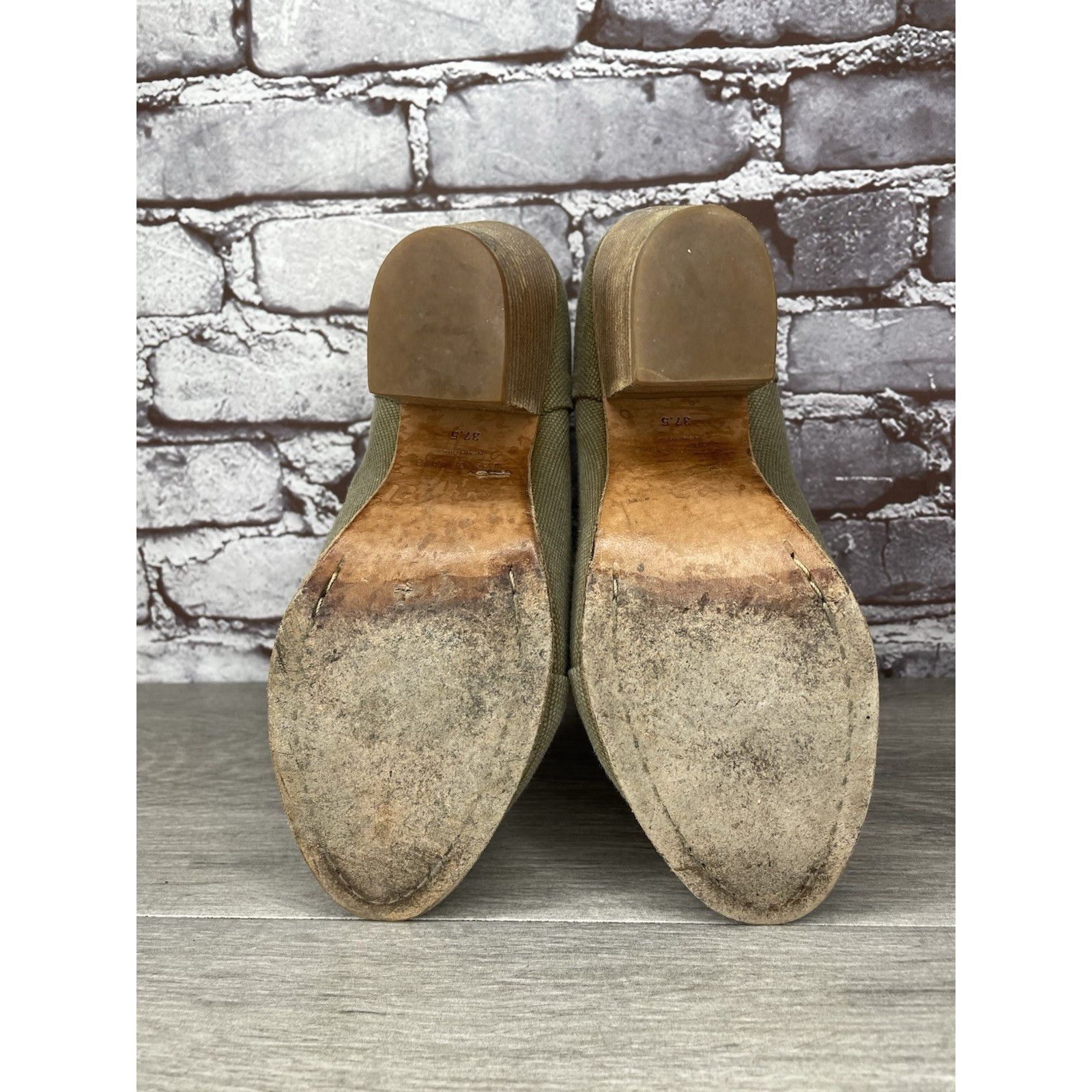 Rag & Bone Rag & Bone Newbury Green Canvas Back Zip Ankle Boots Booties Size US 7.5 / IT 37.5 - 6 Thumbnail