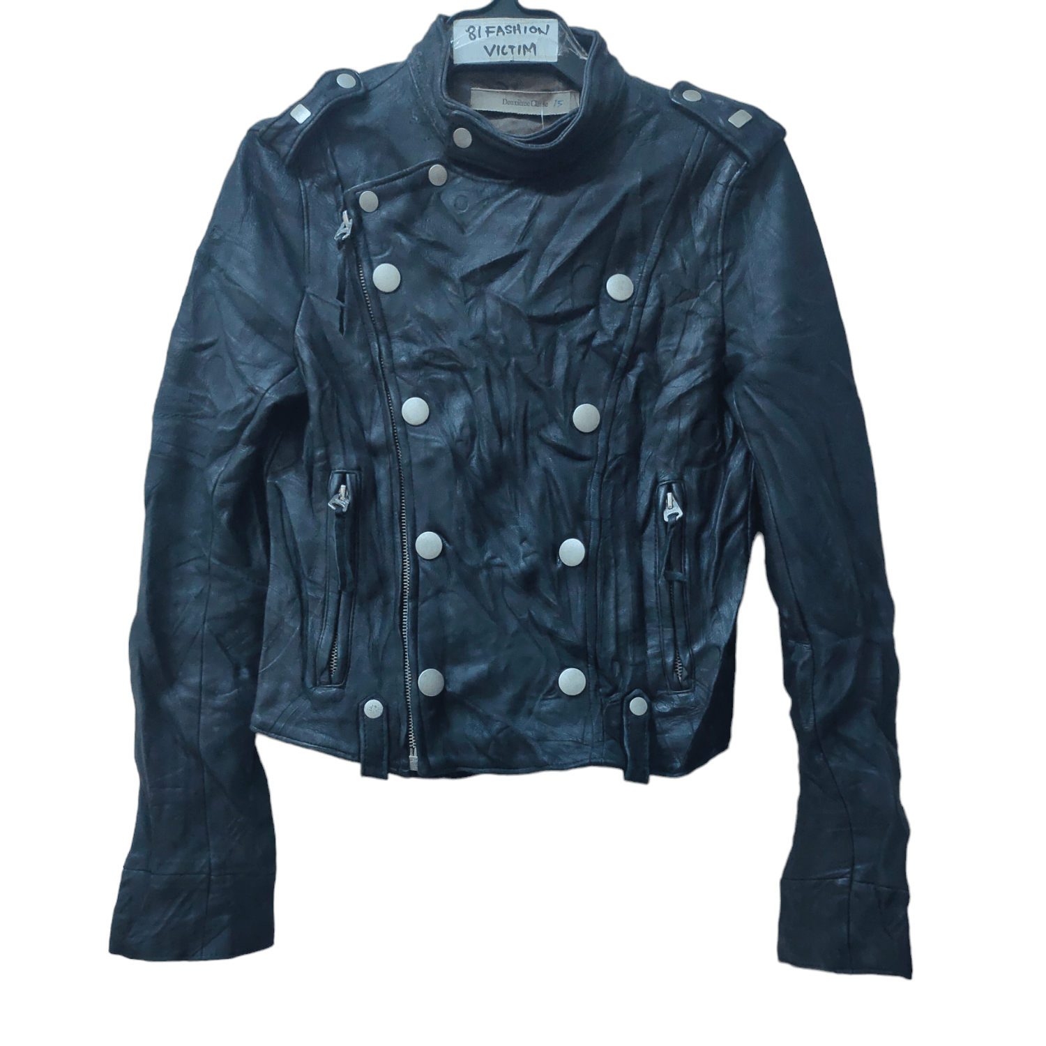 image of If Six Was Nine Punk Deuxieme Classe Japan Made Deerskin Leather Jacket in Black, Women's (Size XS)