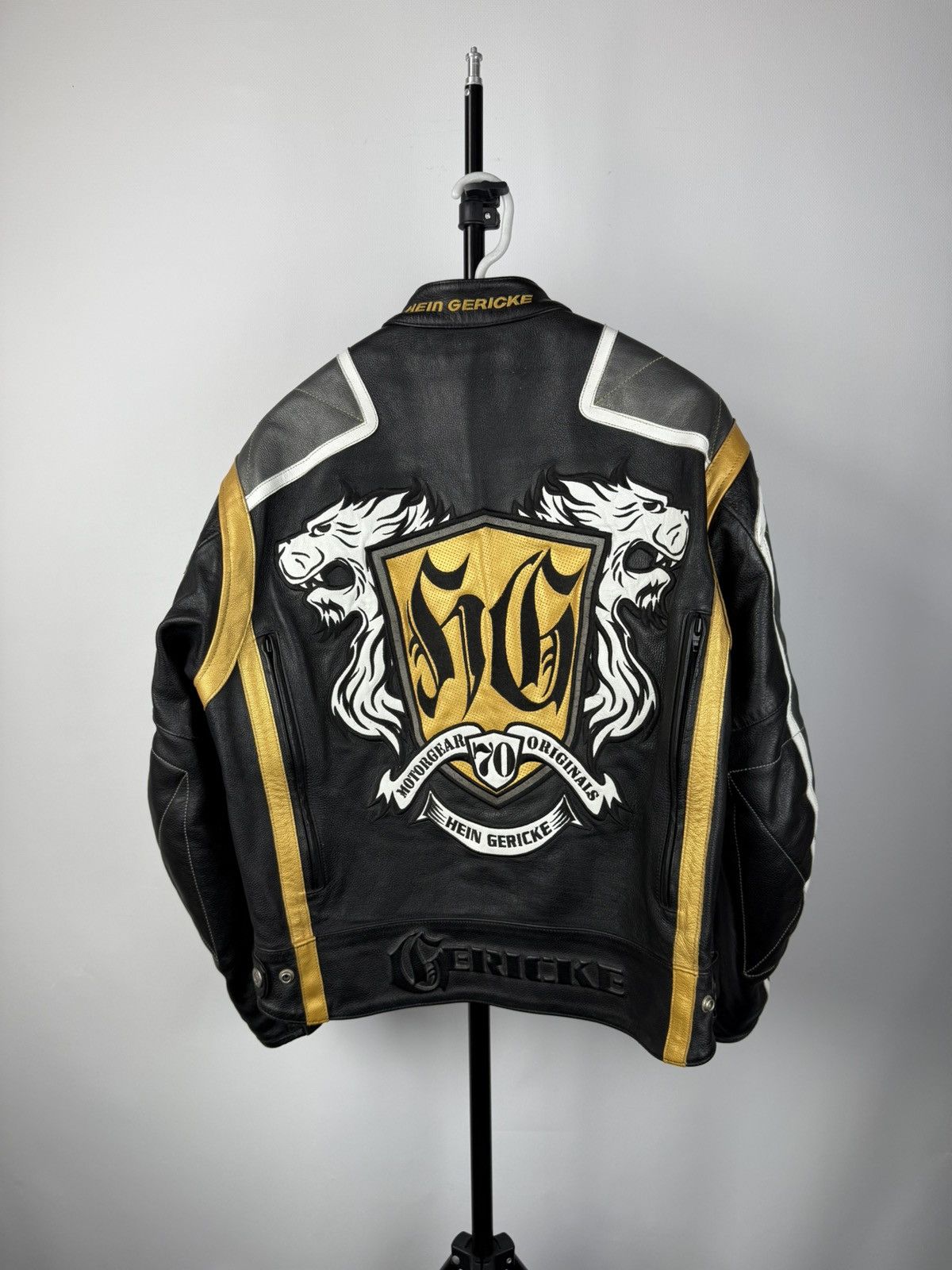 🔥Hein Gericke Motorcycle Leather Racing Jacket VNTG mens