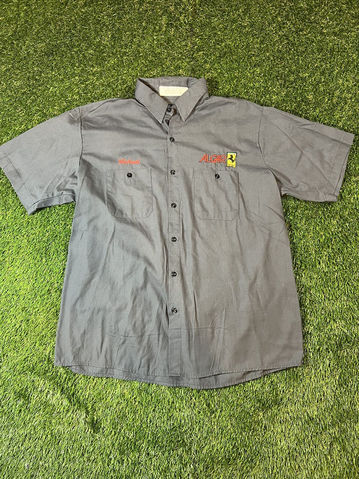 Ferrari Vintage 90’s Embroidered Ferrari Sports Car Work Wear Shirt Size US XL / EU 56 / 4 - 2 Thumbnail