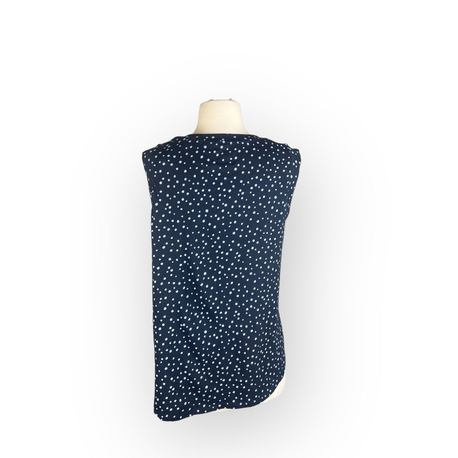 Ann Taylor Ann Taylor LOFT Dotted Pocket Tank - Navy with White Accents Size S / US 4 / IT 40 - 7 Thumbnail