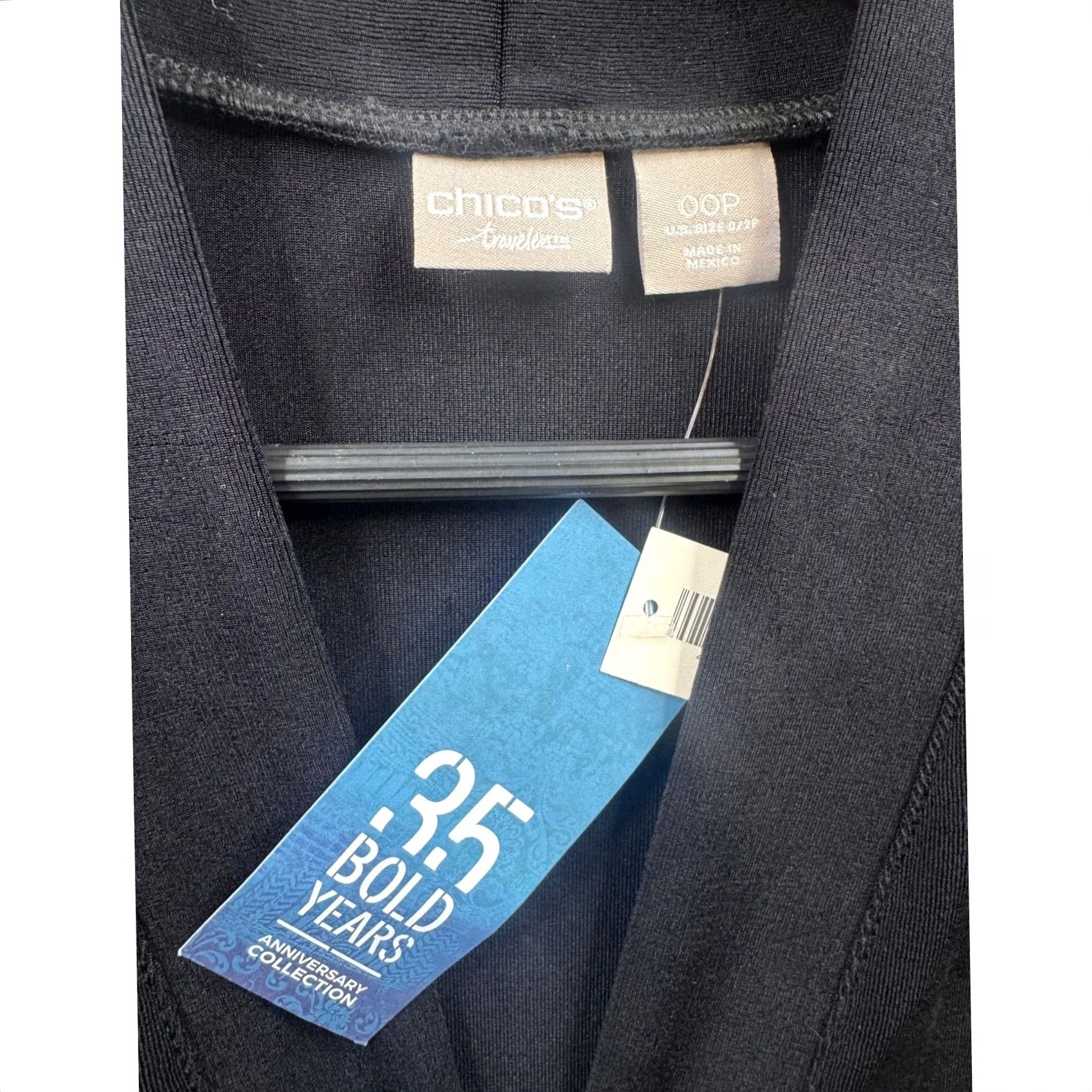 Vintage Chico's Travelers 35th Anniversary Black Frog Toggle Longline Cardigan 00P XXSP Womens Cardigan Longline Black 00P Travel Workwear Mens? Size XXS / US 00 / IT 34 - 5 Thumbnail