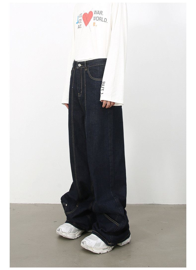 Japanese Brand × Jean American retro high street loose straight jeans for men Size US 32 / EU 48 - 3 Thumbnail