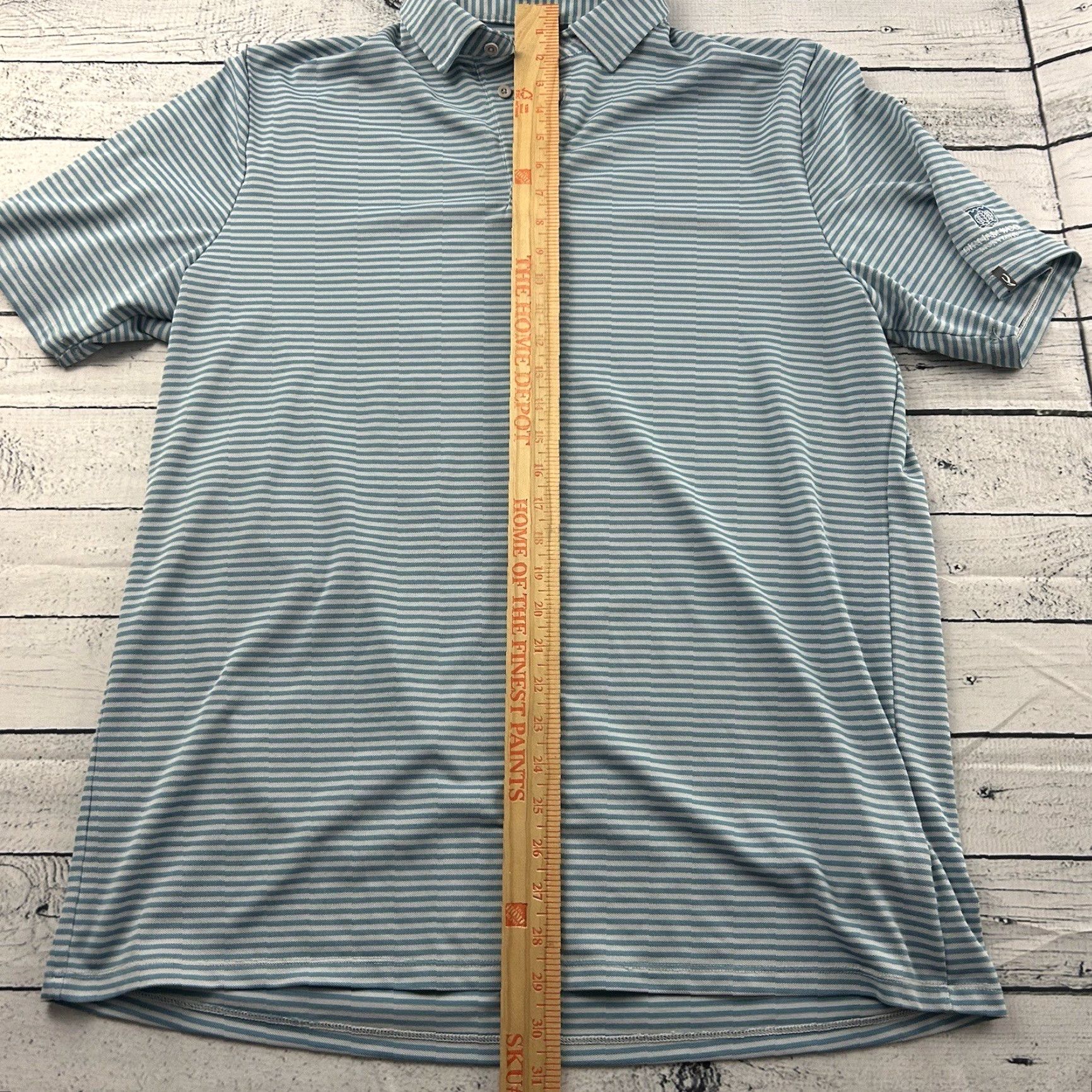 KJUS KJUS Short Sleeve Striped Comfort Fit Golf Polo Shirt Men's L Blue Gray Size US L / EU 52-54 / 3 - 4 Thumbnail