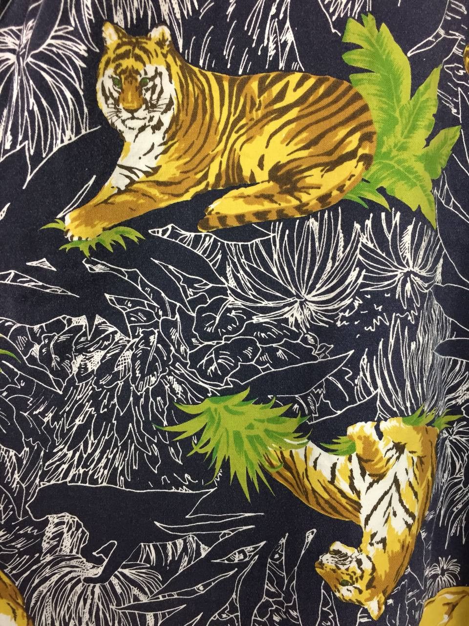 Vintage Vtg Foret Safari Animal Tropical All-Over Print Camp Shirt Size US L / EU 52-54 / 3 - 12 Thumbnail