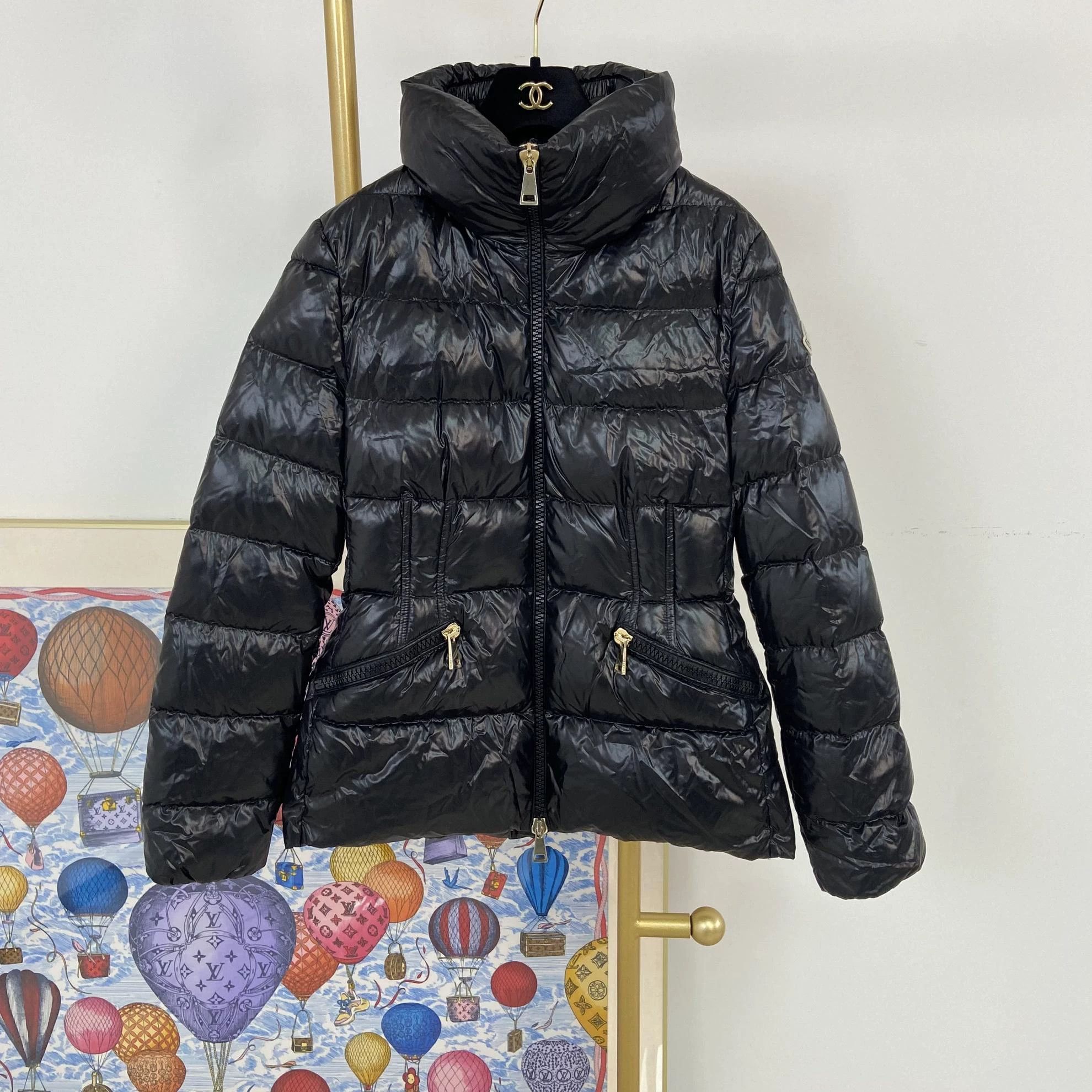 Moncler Moncler Black Waist-Cinched Long-Sleeve Puffer Jacket 3 Size L / US 10 / IT 46 - 1 Thumbnail