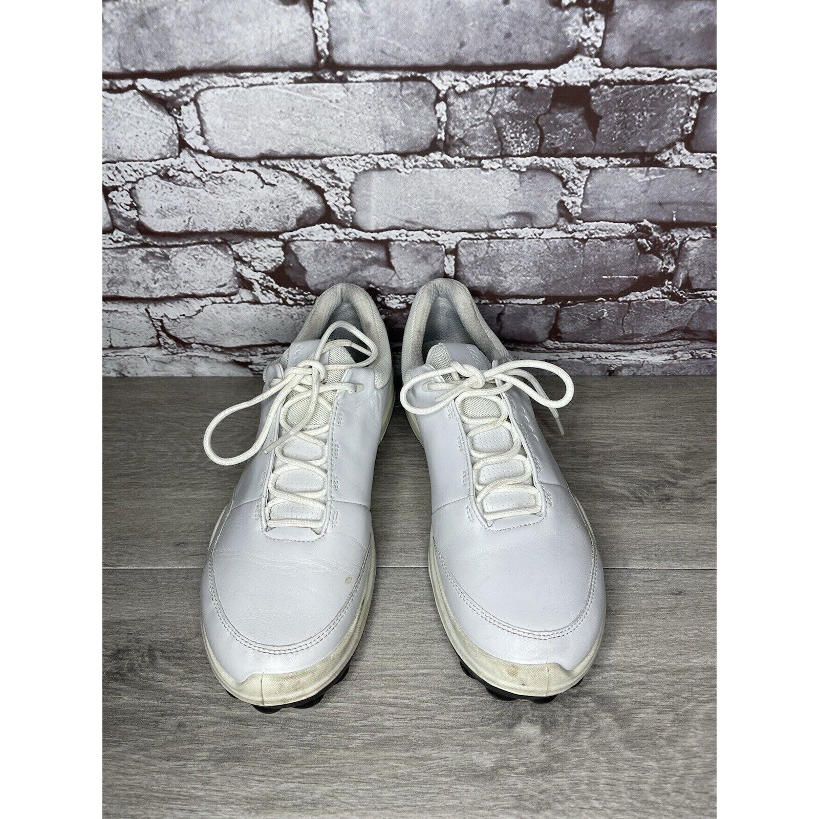 Ecco ECCO White Leather Lace Up Casual Spikeless Golf Shoes Men S Size US 9 / EU 42 - 19 Thumbnail