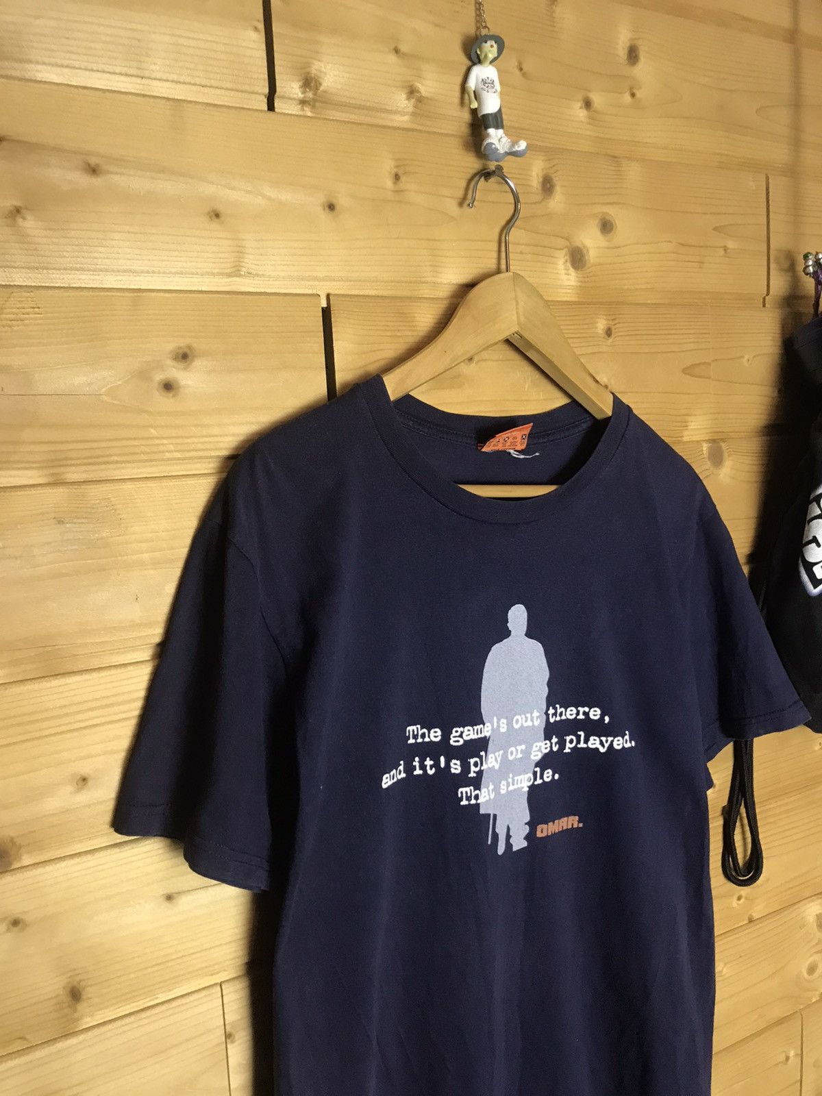 image of Movie Hbo The Wire Omar T-Shirt in Navy Blue, Men's (Size Medium)
