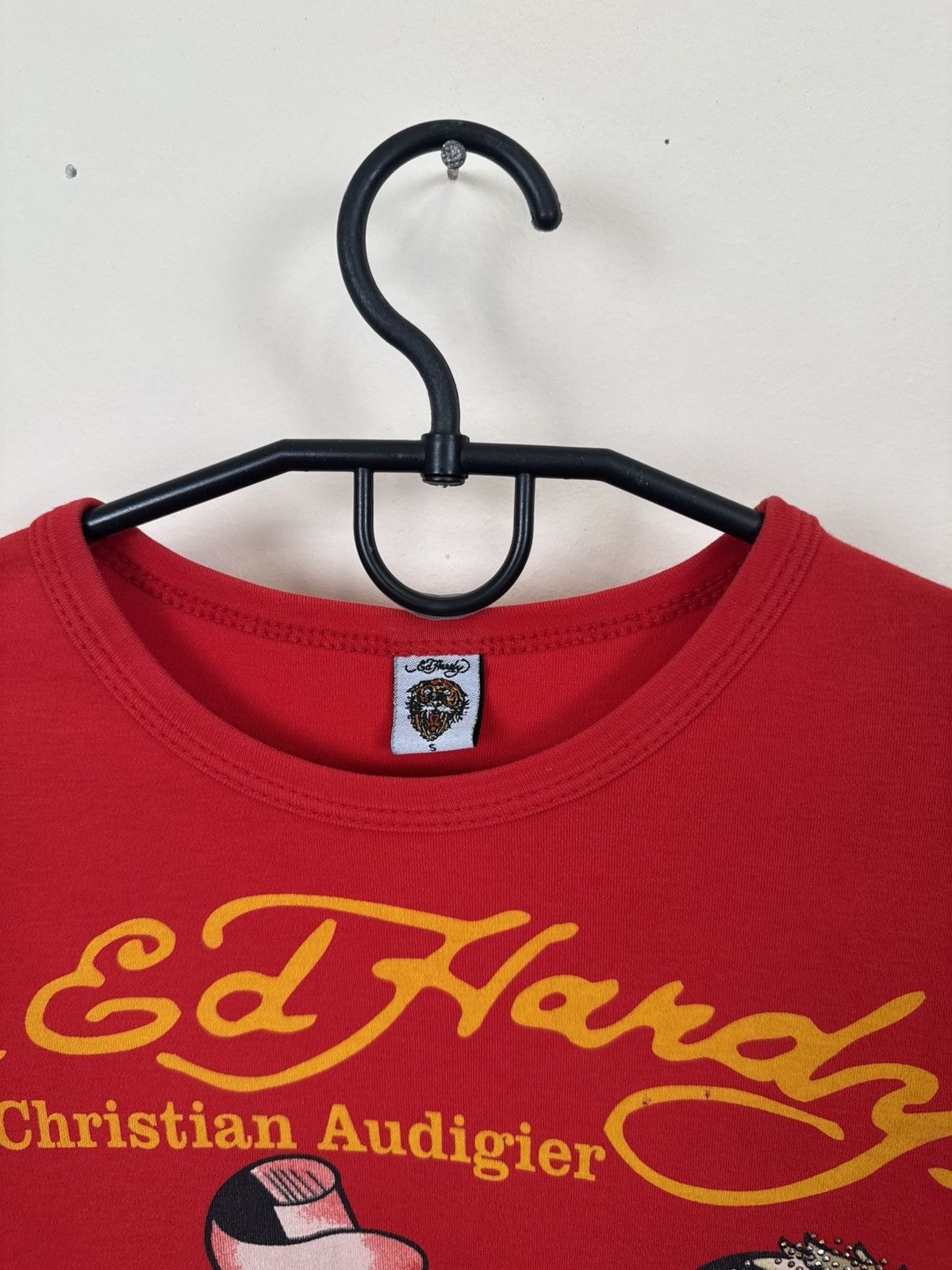 Ed Hardy Vintage Ed Hardy T shirt Women Skull Red Sz S Streetwear Y2K Size S / US 4 / IT 40 - 10 Thumbnail