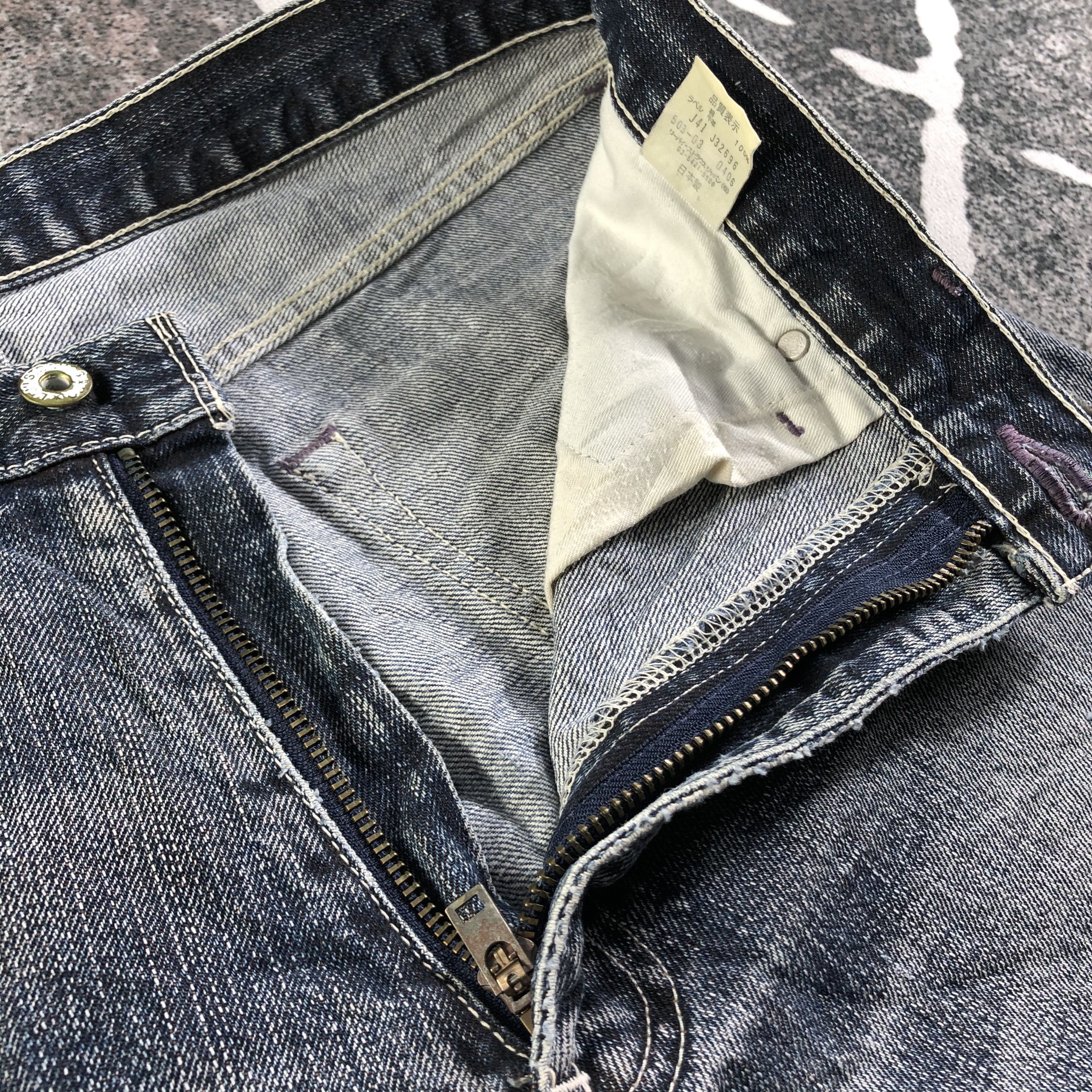 Levi's Vintage Levis 503 Jeans Distresed Denim KJ3141 Size US 31 - 8 Thumbnail