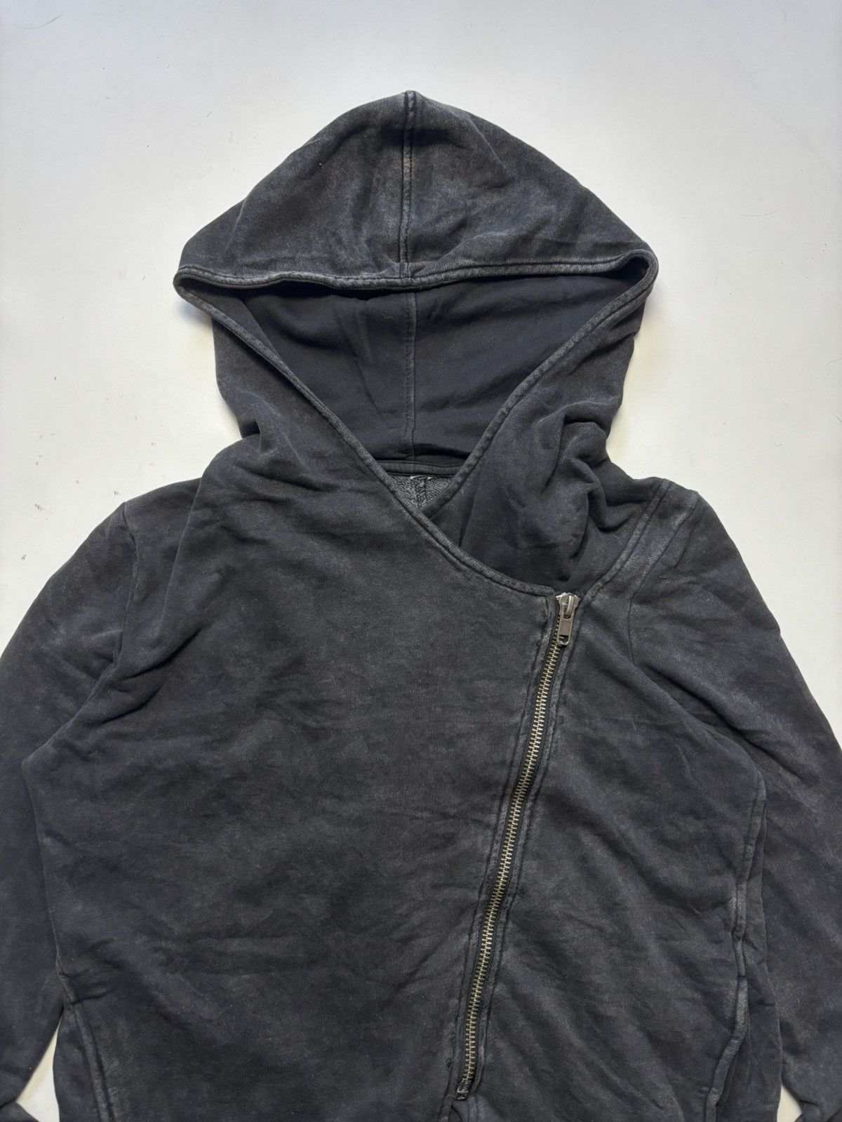 If Six Was Nine Avant garde washed asymmetric zip hoodie Rick Owens style Size M / US 6-8 / IT 42-44 - 4 Thumbnail