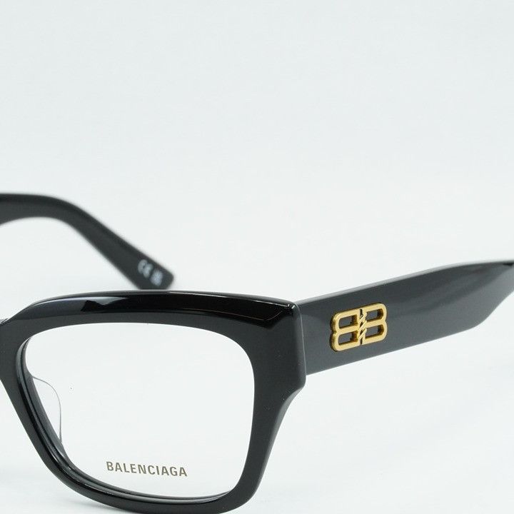 Balenciaga Balenciaga BB0274O 001 Eyeglasses Black 55mm Cat Eye Frame Size ONE SIZE - 5 Thumbnail