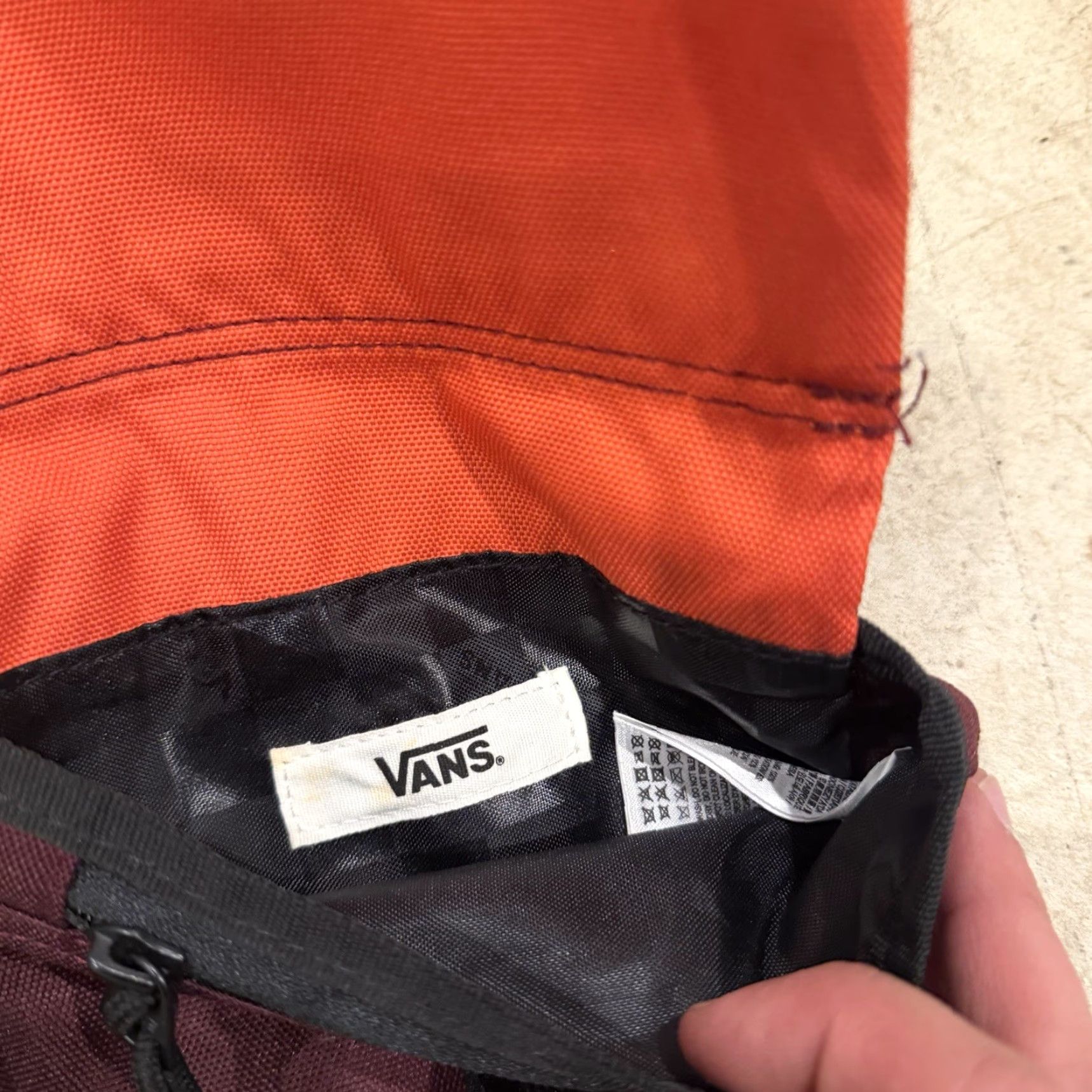 Vans VANS Checkerboard Crossbody Orange 90s Pockets Adjustable Strap Canvas Nylon Men Size ONE SIZE - 4 Thumbnail