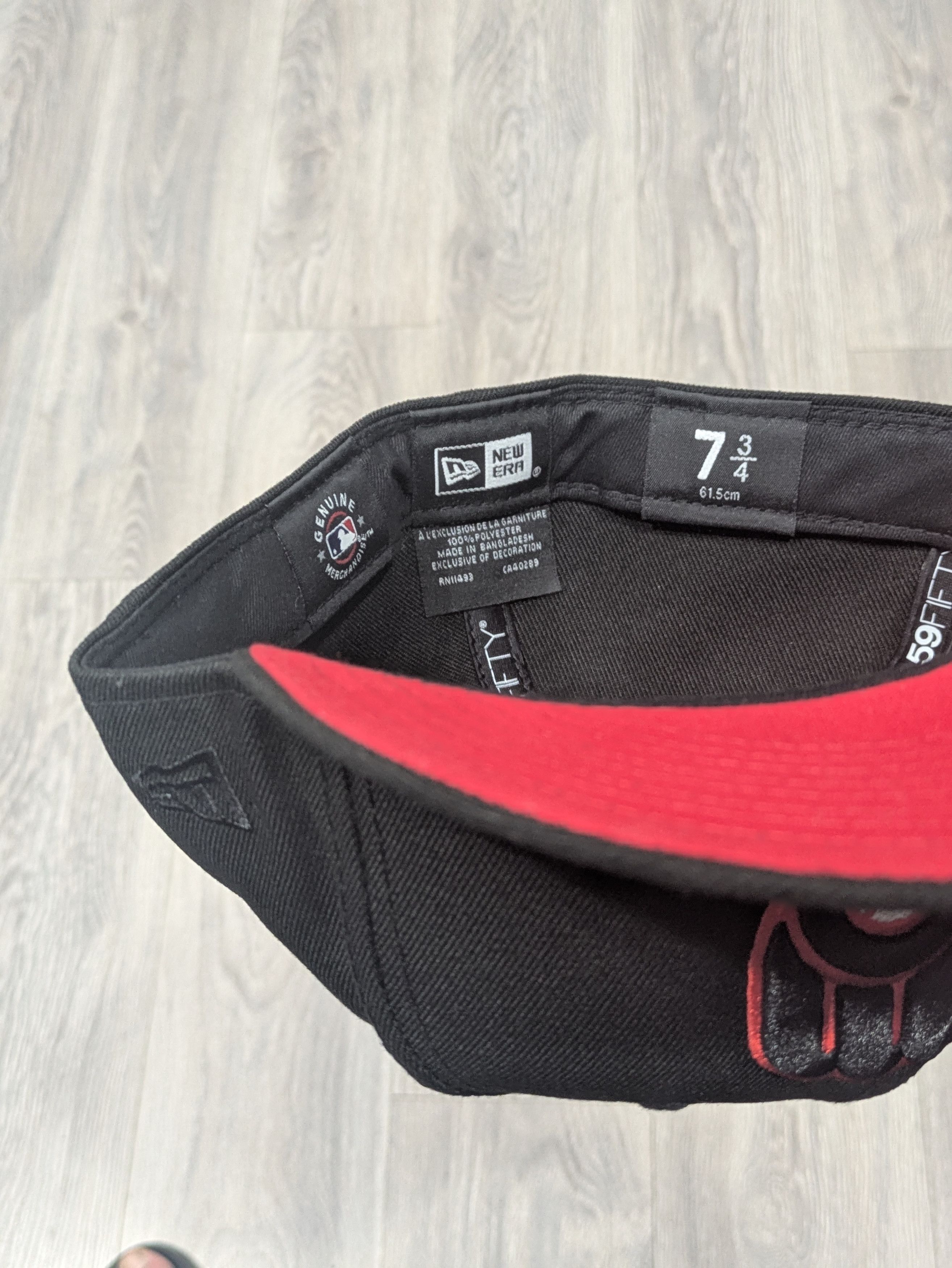 New Era 59fifty Milwaukee Brewers 7 3/4 Black Red Size ONE SIZE - 4 Thumbnail