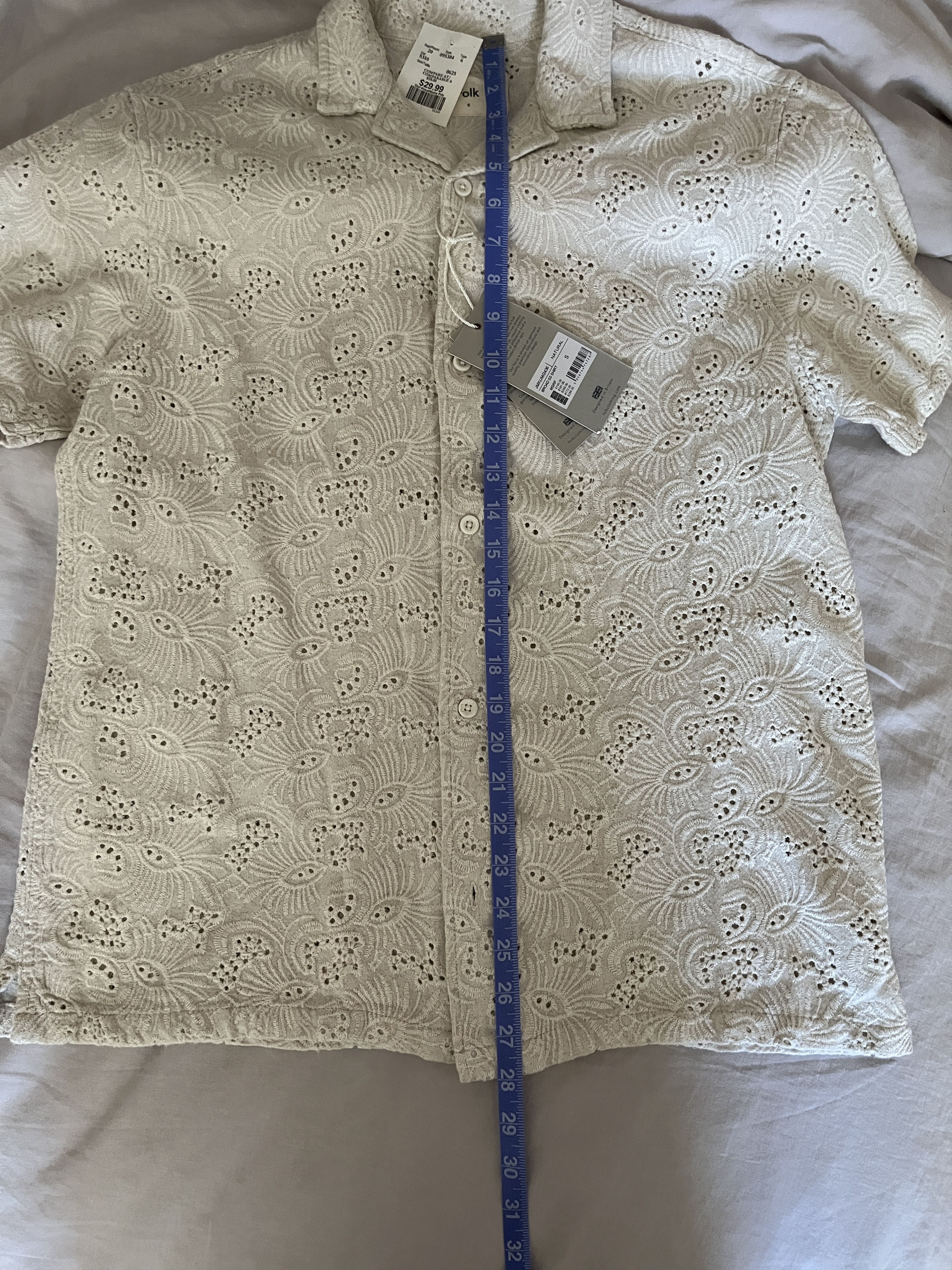 Folk Folk Crochet Eyelet Summer Button Up Size US S / EU 44-46 / 1 - 10 Thumbnail