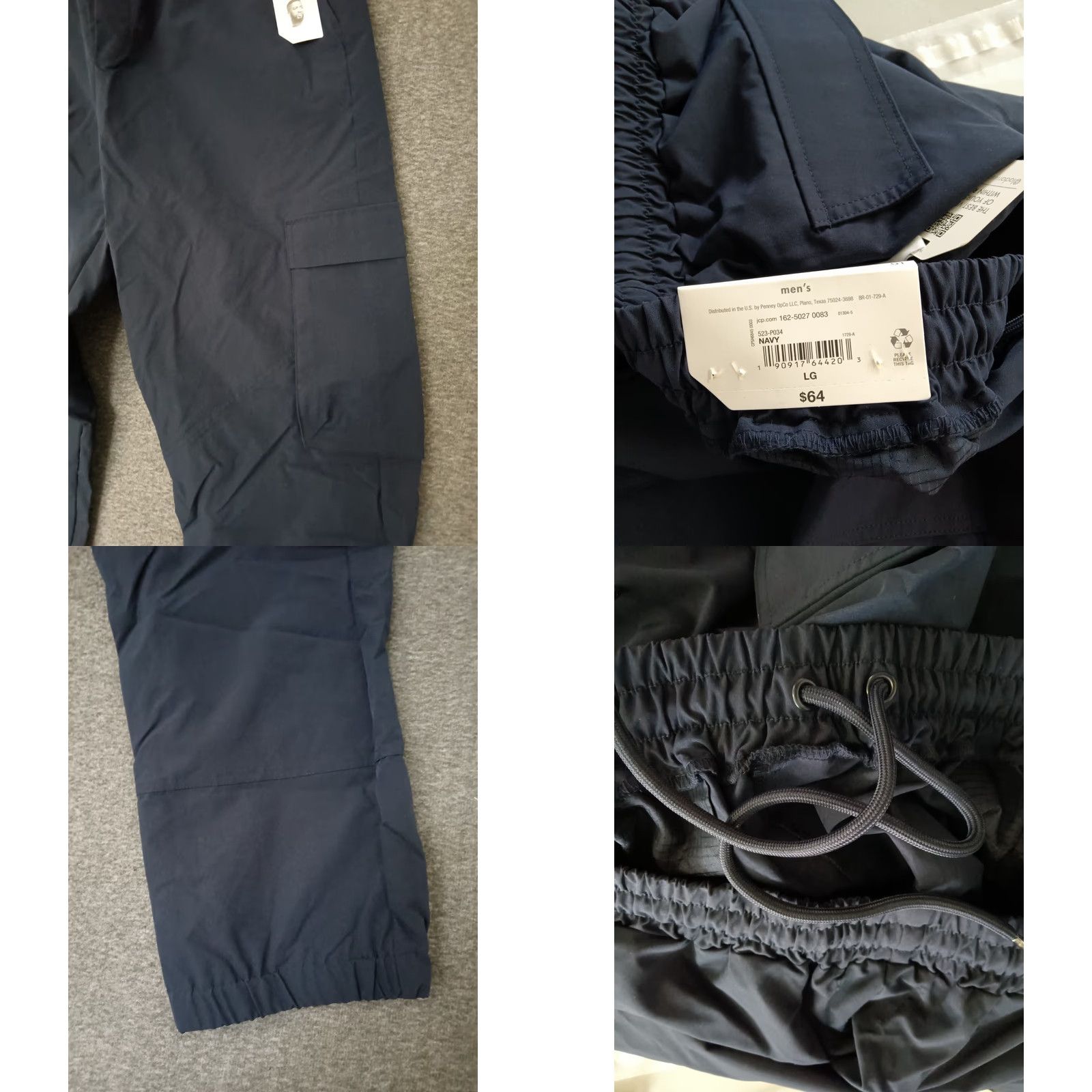 Vintage Stylus Ladarius Campbell Cargo Pants Men L Navy Cargo Pants Men L Navy Adjustable Stretch Canvas Cotton Size US 33 - 8 Thumbnail