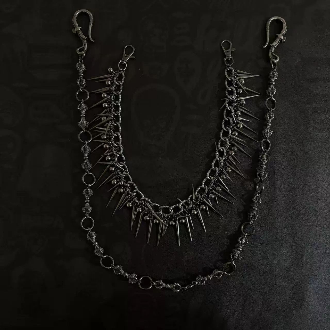 Vintage Retro hip-hop punk style jeans waist chain Size ONE SIZE - 2 Thumbnail