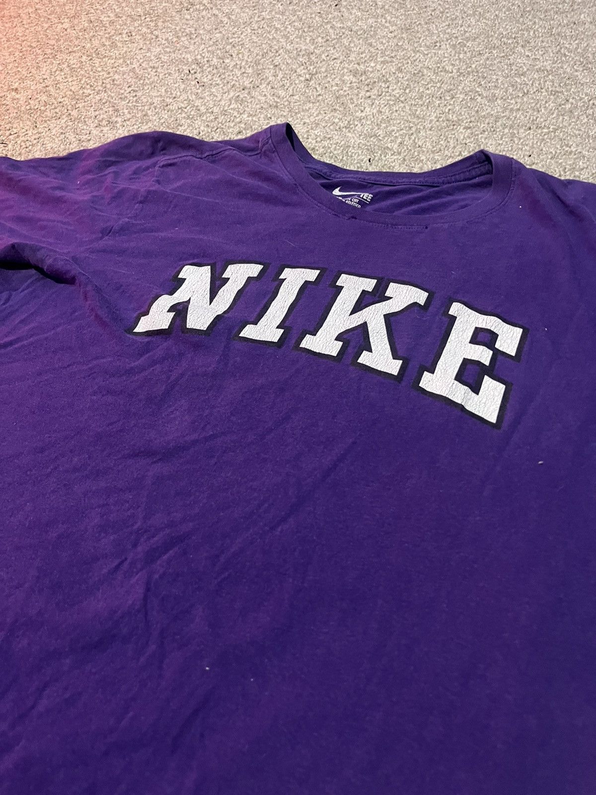 Nike × Vintage VINTAGE Purple Nike Word-mark T shirt Size US L / EU 52-54 / 3 - 2 Thumbnail
