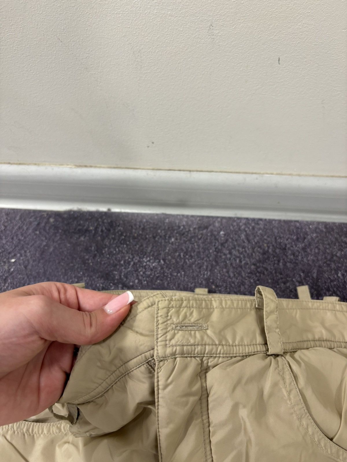 Aspesi Alberto Aspesi Women’s Rare Beige Italian Luxury Nylon Pants Size 27" / US 4 / IT 40 - 10 Thumbnail