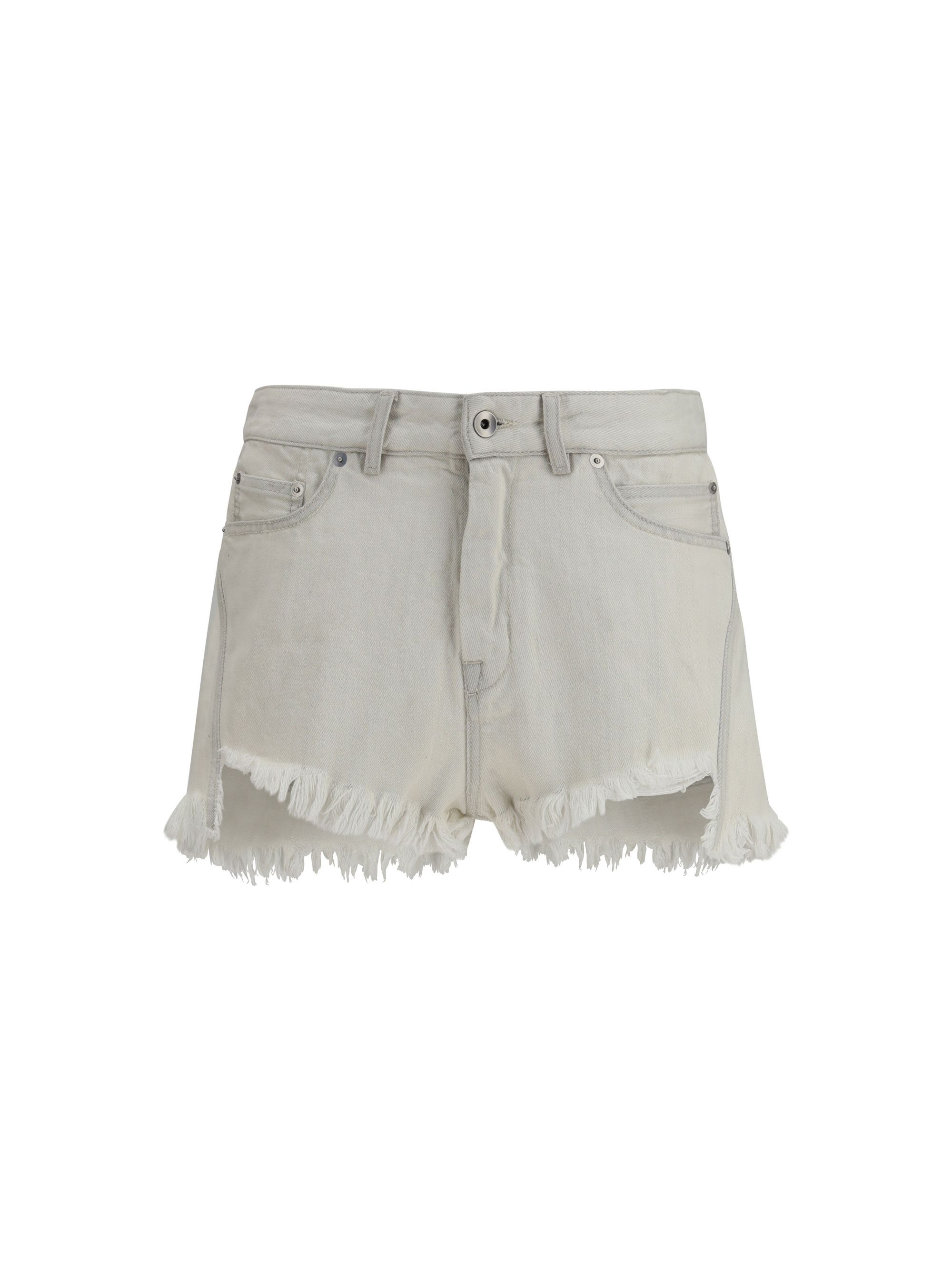 Rick Owens Shorts Temple Bias Cutoffs in Denim Size 27" / US 4 / IT 40 - 1 Thumbnail
