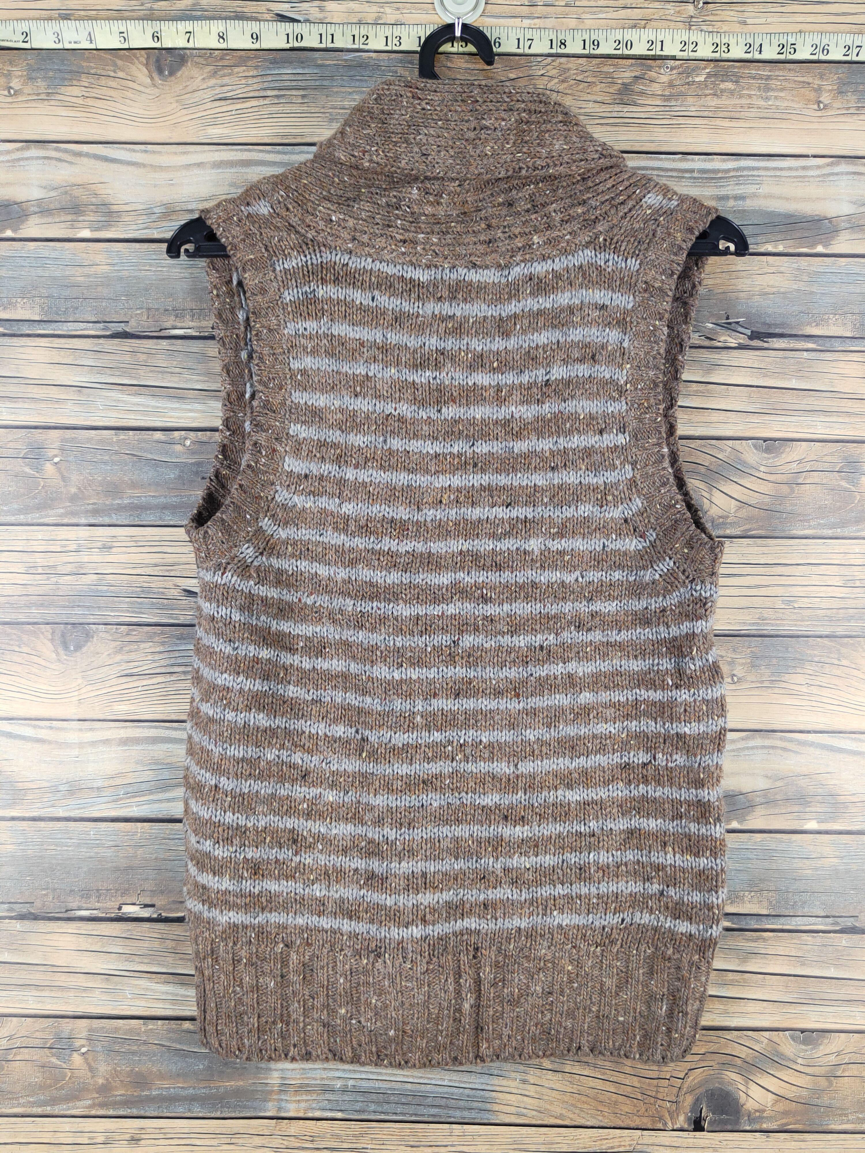 Japanese Brand Heart Market Brown Knitwear Vests #W2114 Size S / US 4 / IT 40 - 7 Thumbnail