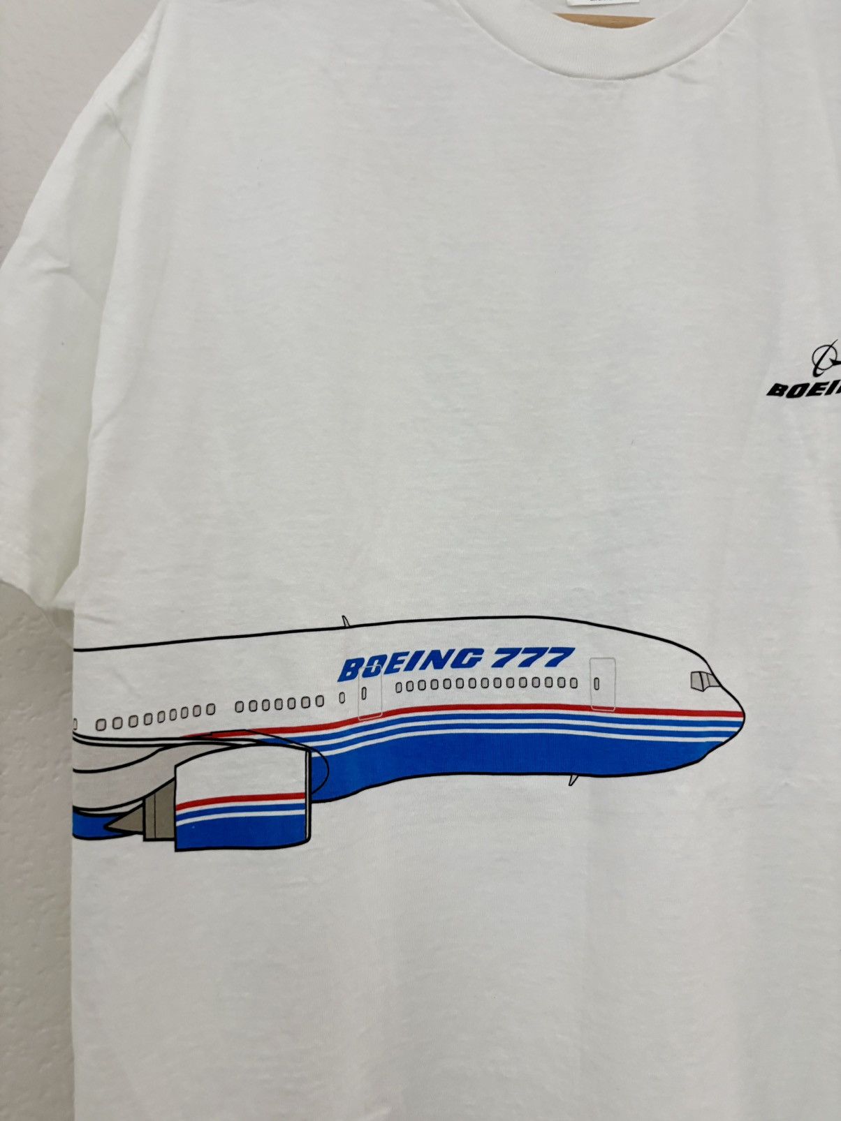 Vintage 90’s Boeing 777 All Over Wrap Around Single Stitch Vintage T Size US XXL / EU 58 / 5 - 3 Thumbnail