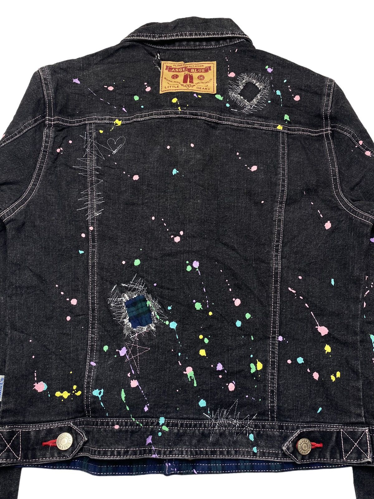 Angel Blue 2000s Angel Blue - Distressed Painter Denim Jacket Size US M / EU 48-50 / 2 - 7 Thumbnail