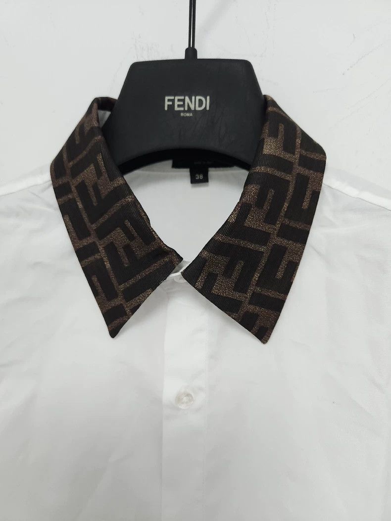 Fendi Fendi FF Print Silk Collar Shirt Size US M / EU 48-50 / 2 - 2 Thumbnail