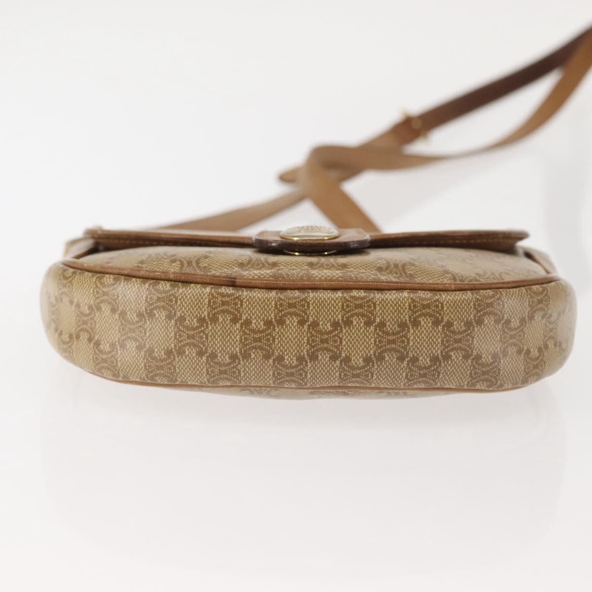 Celine CELINE Macadam Canvas Shoulder Bag Pvc Beige Gold Size ONE SIZE - 9 Thumbnail