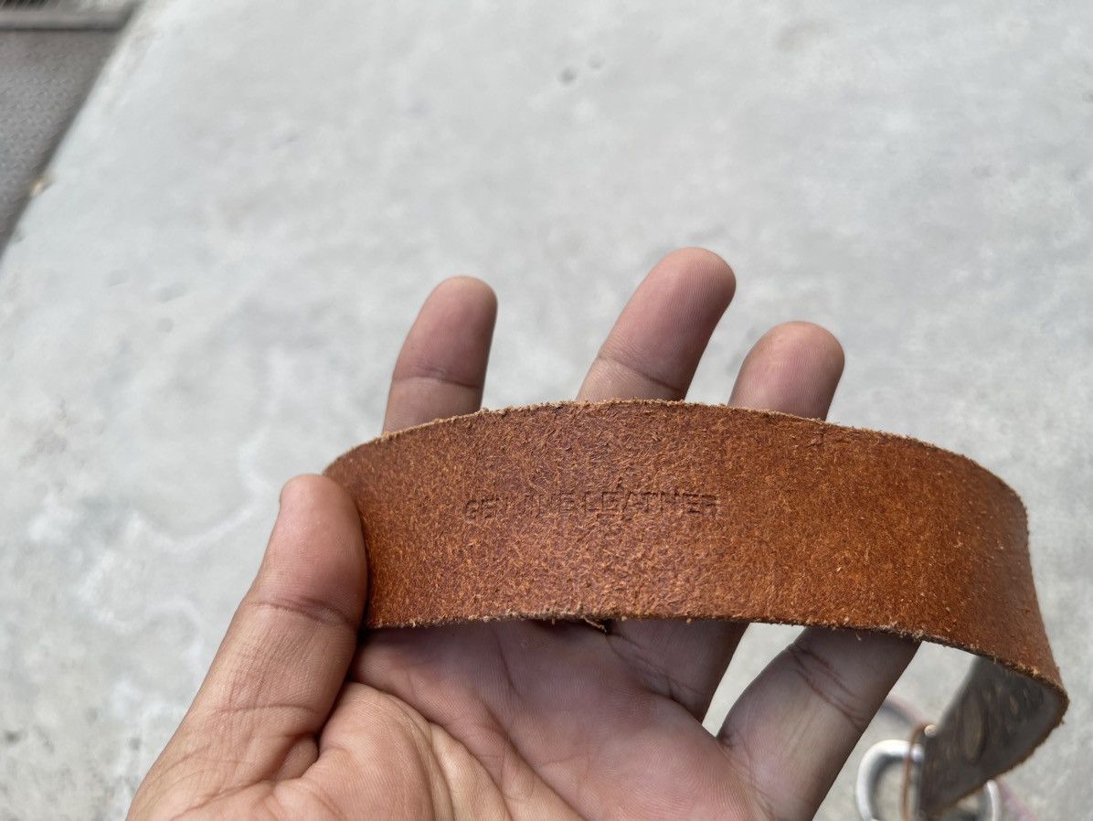 Genuine Leather Men Crafted Leather Belt W32-33 Made in Japan Size 32 - 8 Thumbnail