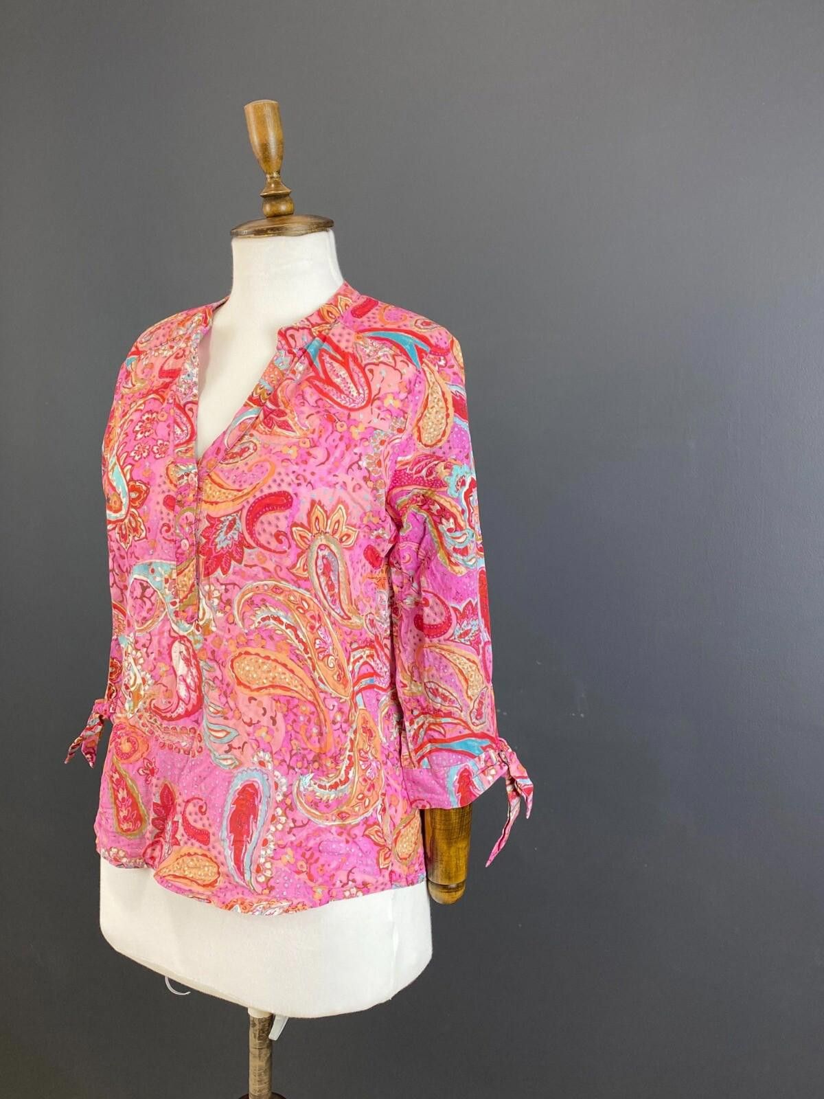 Designer Emily Van Den Bergh Multicolor Paisley Shirt Sz 36 / S Size M / US 6-8 / IT 42-44 - 5 Thumbnail