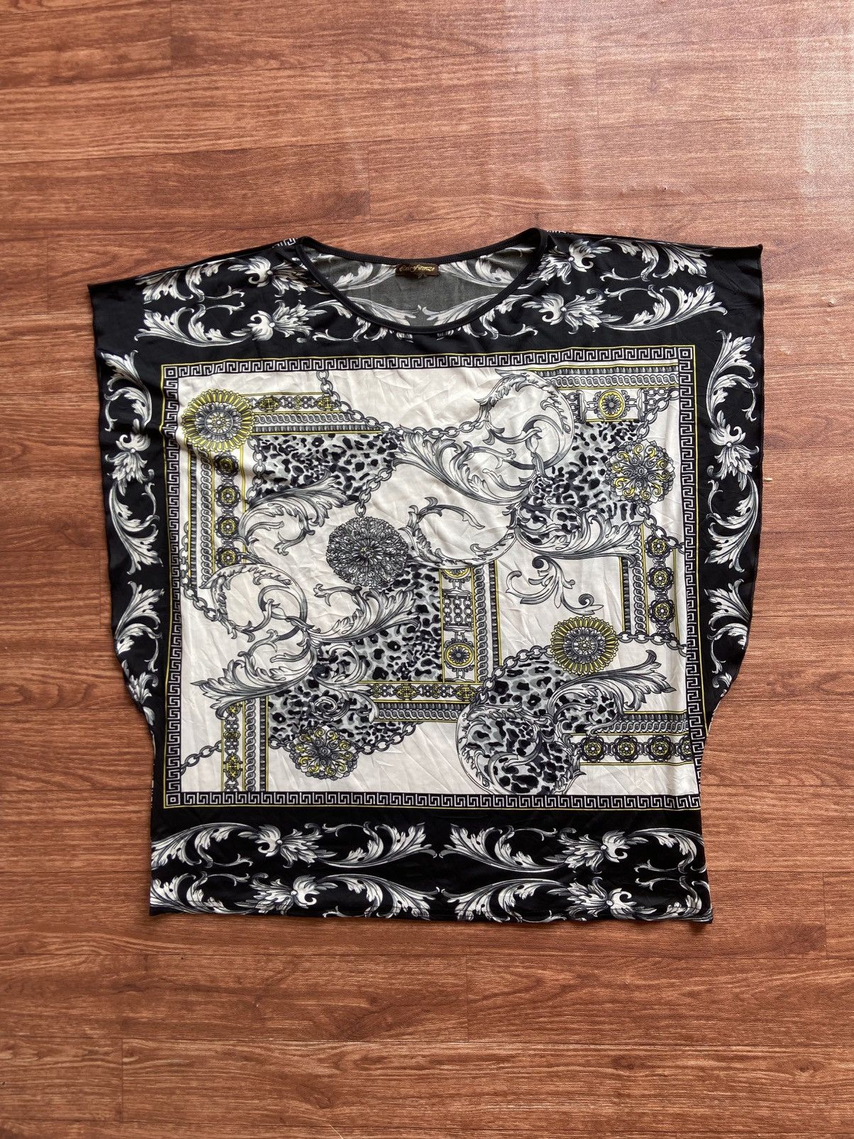 Le Grande Bleu (L.G.B.) Rei Firenze Silk Tshirt Raw Pattern Size US M / EU 48-50 / 2 - 1 Thumbnail